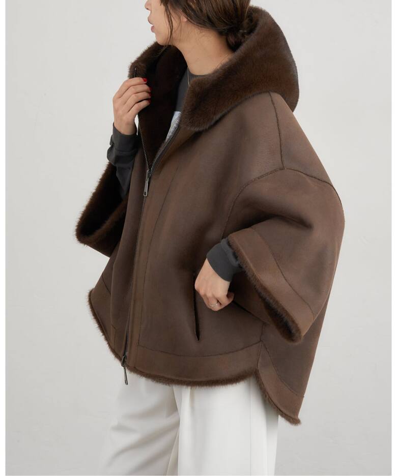LOU ANDREA/ルーアンドレア ECO FUR BZ エコファーブルゾン（その他 