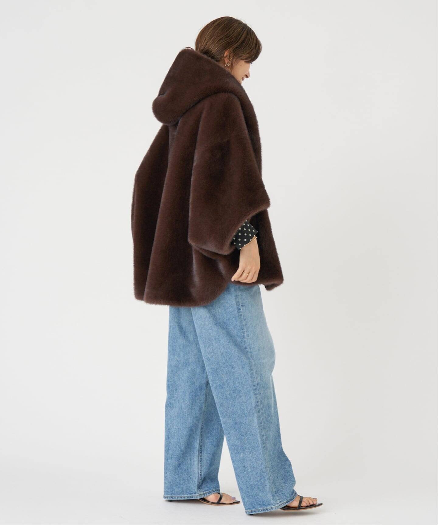 LOU ANDREA ルーアンドレア　ECO-FUR BZ エコファーブルゾン 予約》LOU ANDREA/ルーアンドレア ECO FUR BZ エコファー