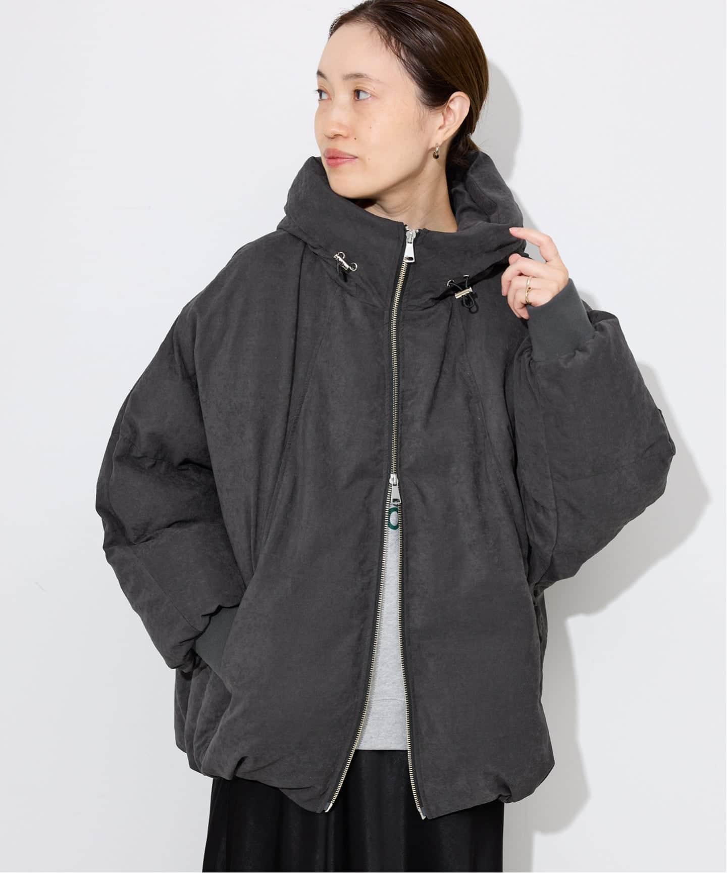 中綿ボリュームフードブルゾン（中綿・キルティング）｜SLOBE IENA