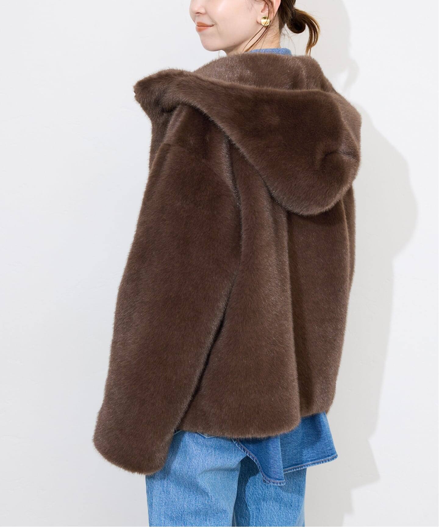 FAKEファーフードブルゾン（その他ブルゾン／アウター）｜SLOBE IENA