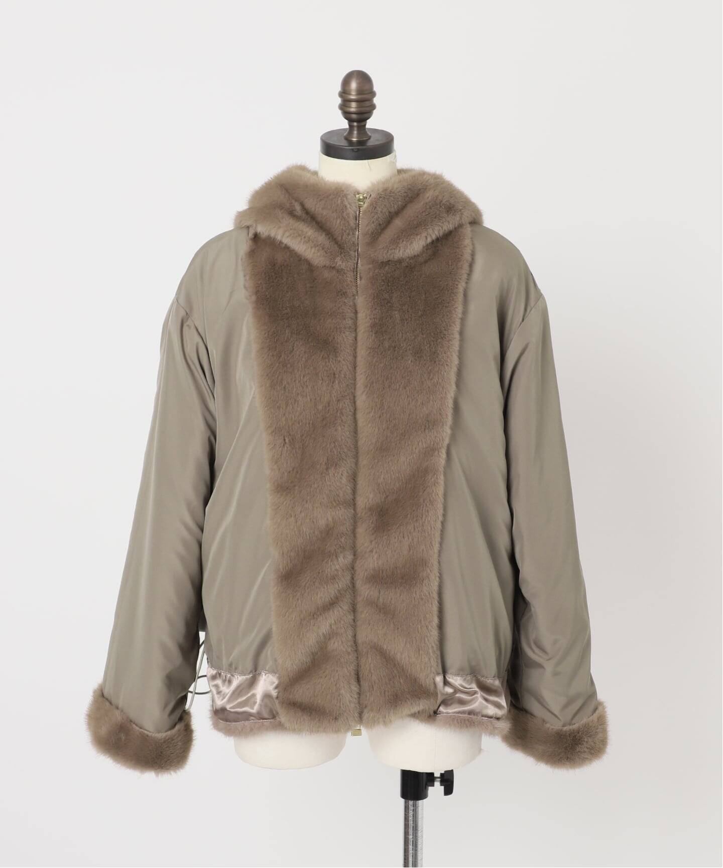 FAKEファーフードブルゾン（その他ブルゾン／アウター）｜SLOBE IENA