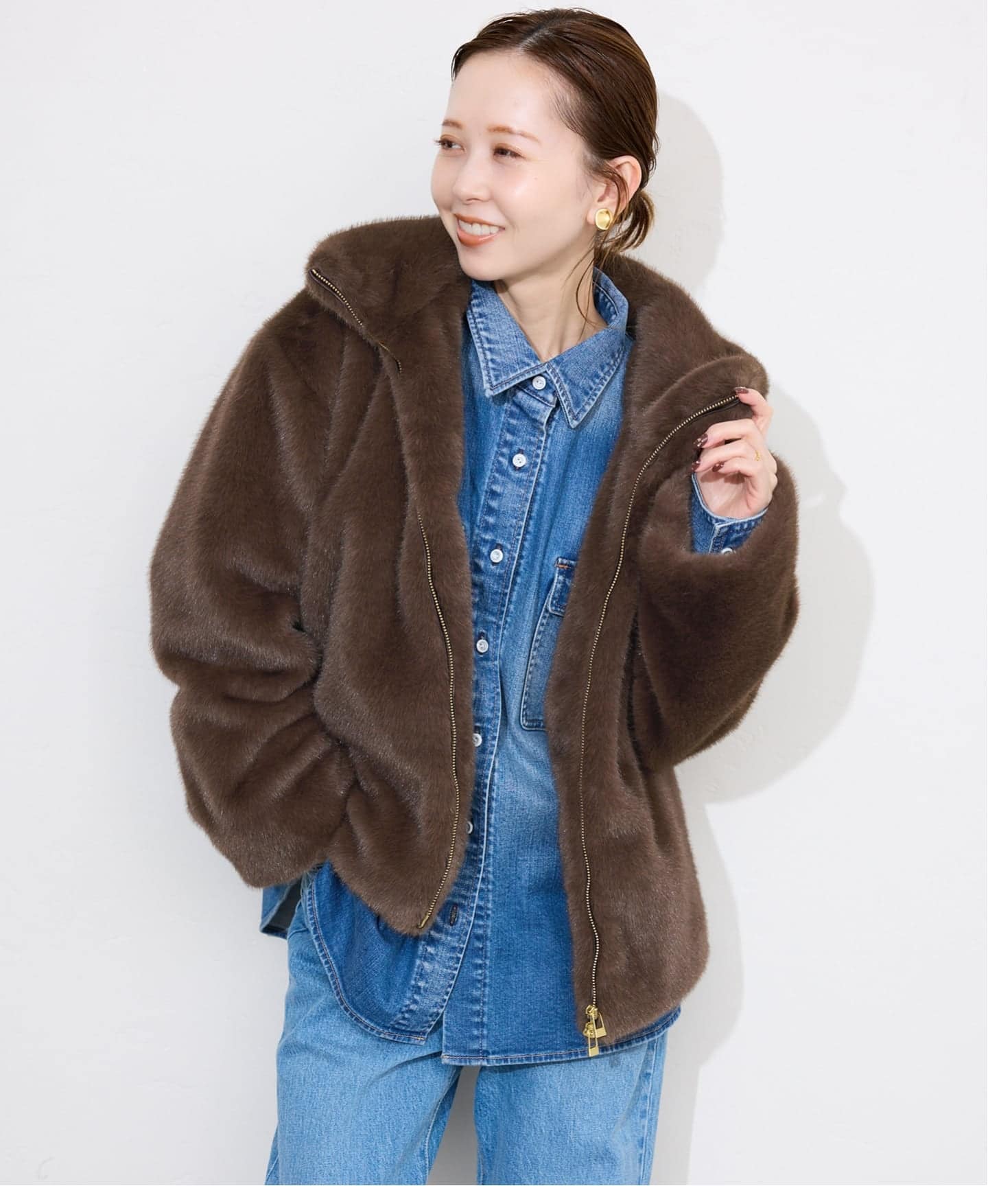 【mugi3様】スローブイエナ　FAKEファーフードブルゾン WEB限定/追加》FAKEファーフードブルゾン（その他ブルゾン／アウター