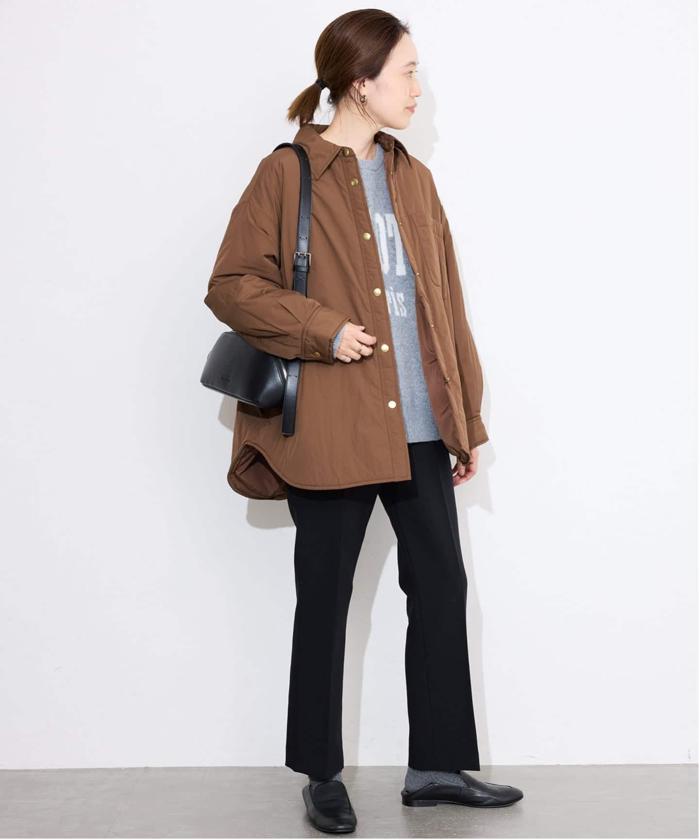 吸湿発熱》TOPTHERMOシャツブルゾン（中綿・キルティング）｜SLOBE