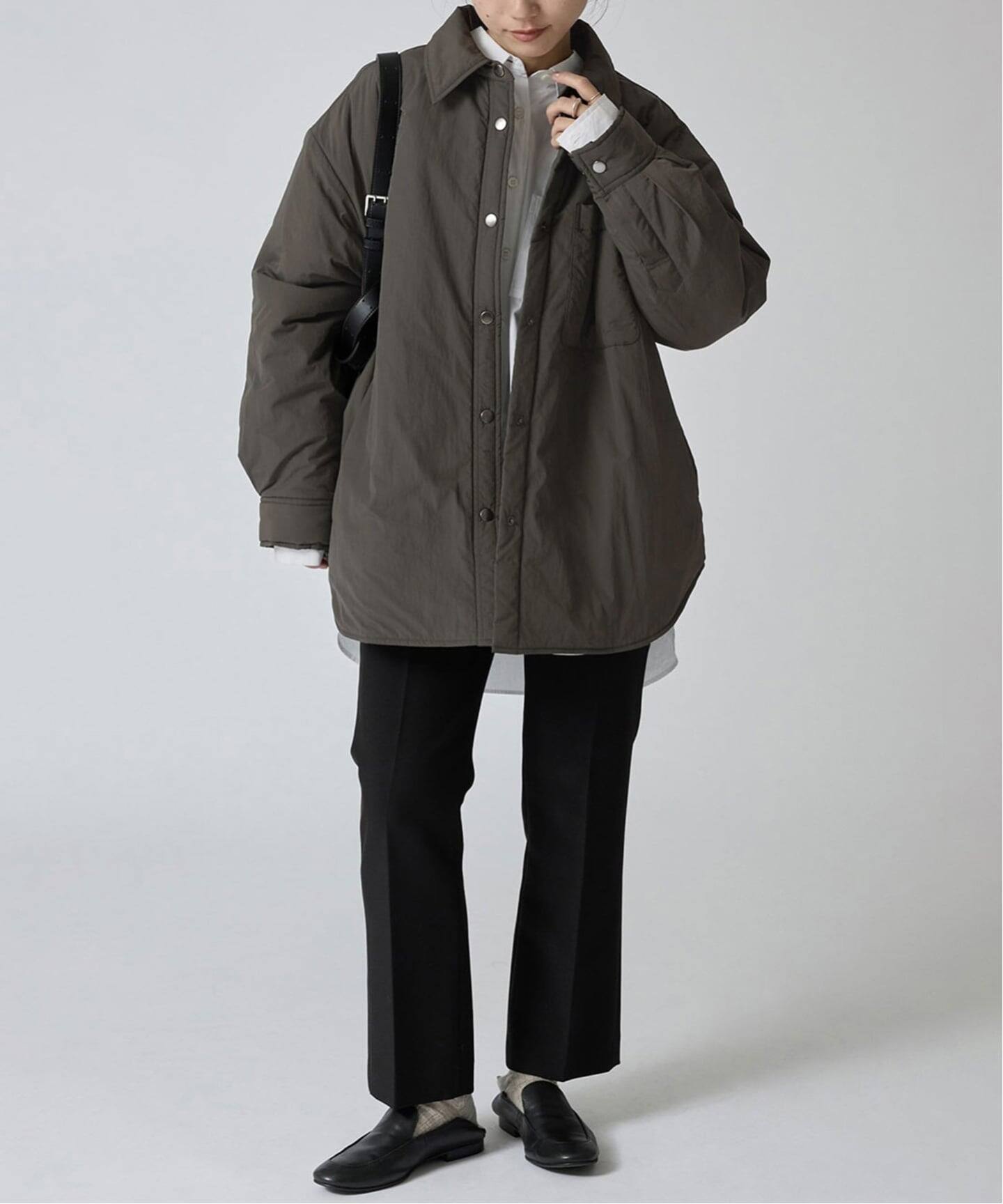 吸湿発熱》TOPTHERMOシャツブルゾン（中綿・キルティング）｜SLOBE