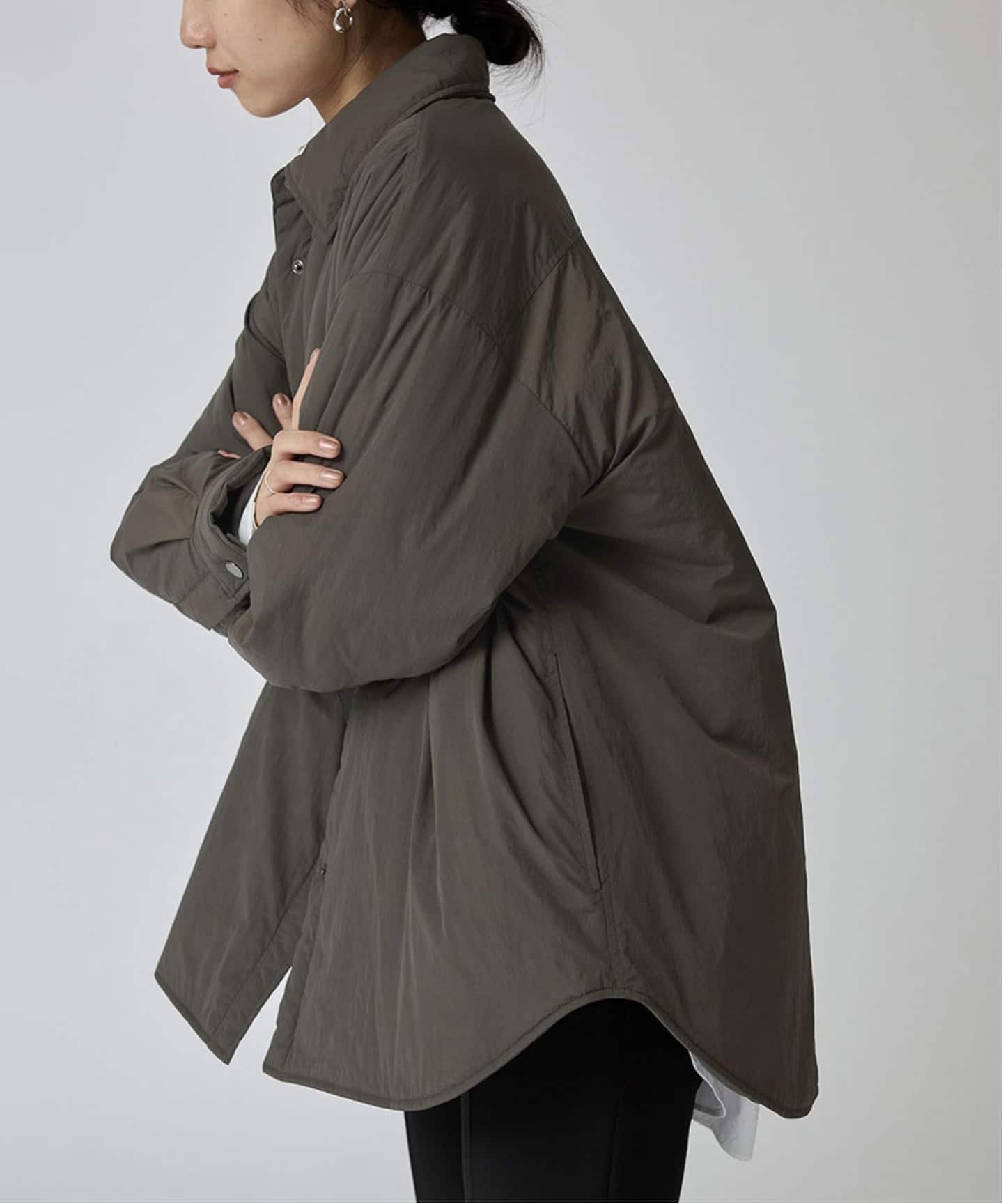 吸湿発熱》TOPTHERMOシャツブルゾン（中綿・キルティング）｜SLOBE