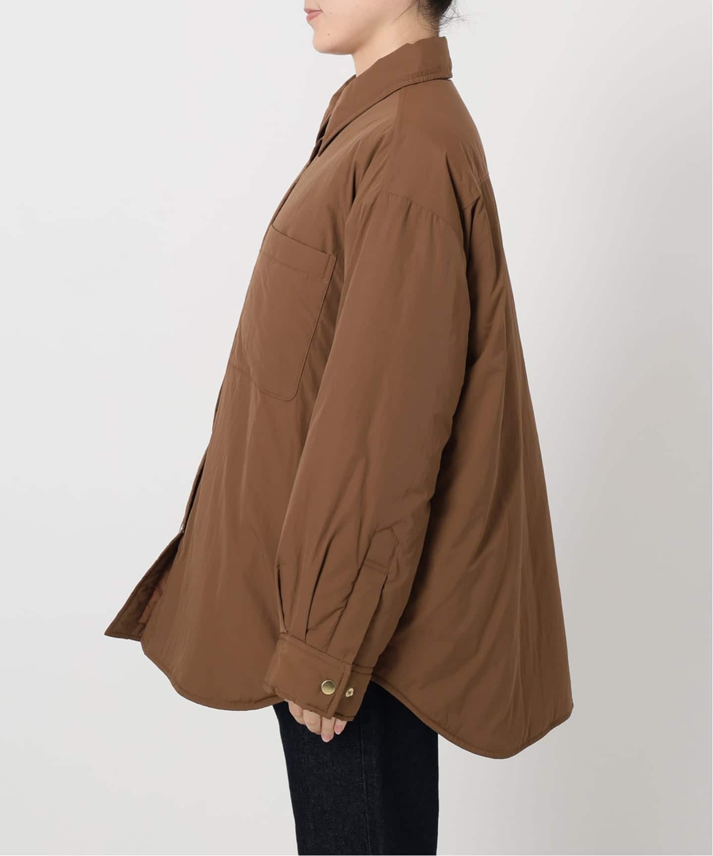 吸湿発熱》TOPTHERMOシャツブルゾン（中綿・キルティング）｜SLOBE