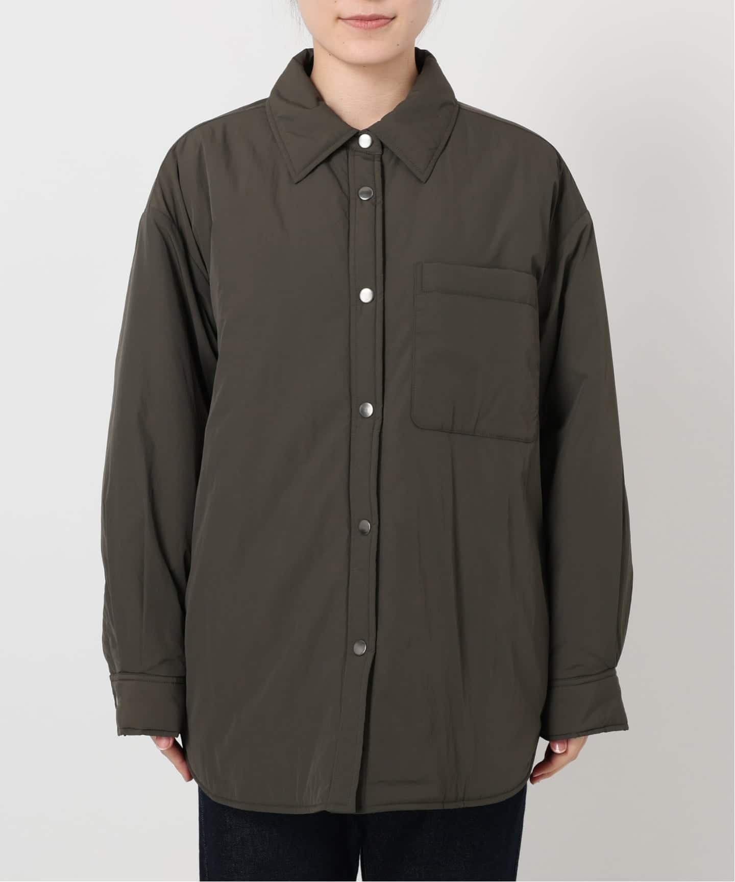 【SLOBE IENA】TOPTHERMOシャツブルゾン 吸湿発熱》TOPTHERMOシャツブルゾン（中綿・キルティング）｜SLOBE