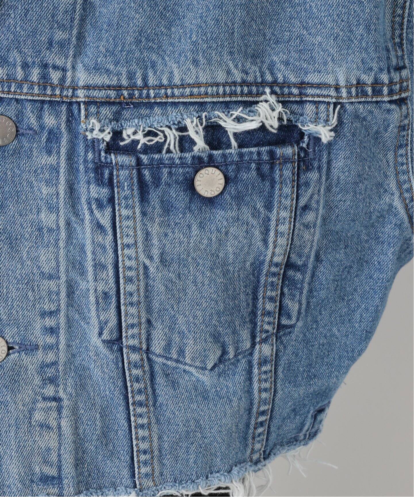 【未使用】SLOBE IENA ノーカラーデニムジャケット 2nd SLOBE IENA（スローブイエナ）の「LE DENIM ノーカラーGジャン