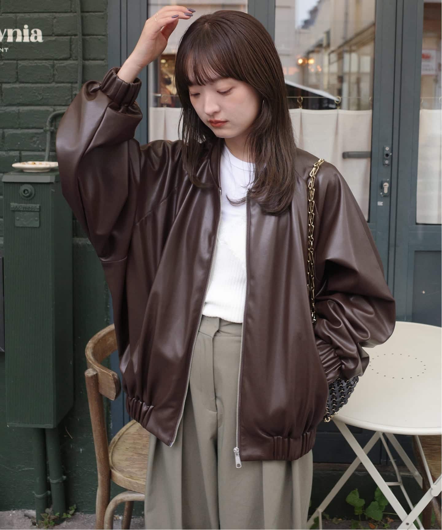 LANCER/ランサー SLOBE別注 フェイクレザーブルゾン（その他ブルゾン