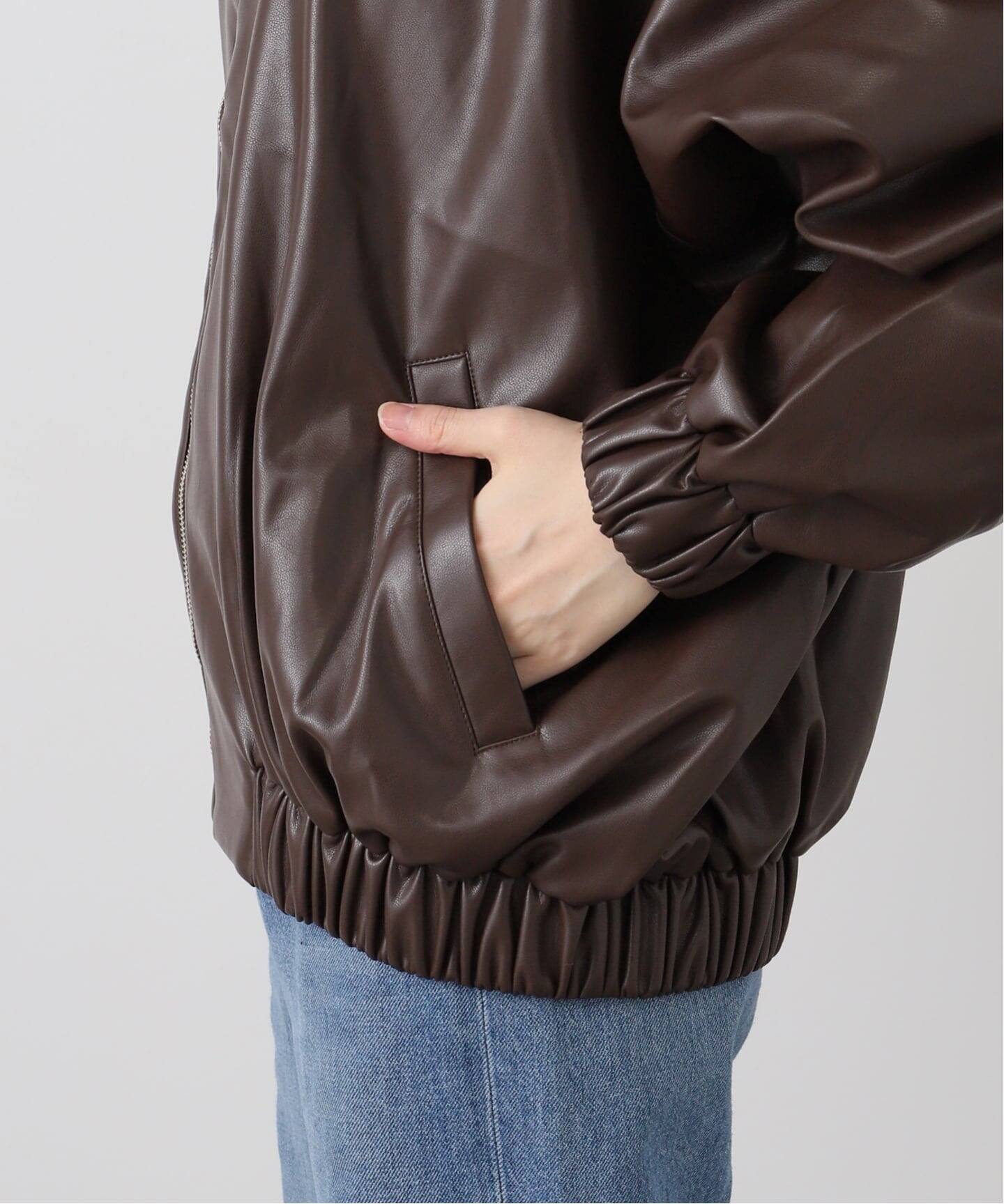 LANCER/ランサー SLOBE別注 フェイクレザーブルゾン（その他ブルゾン