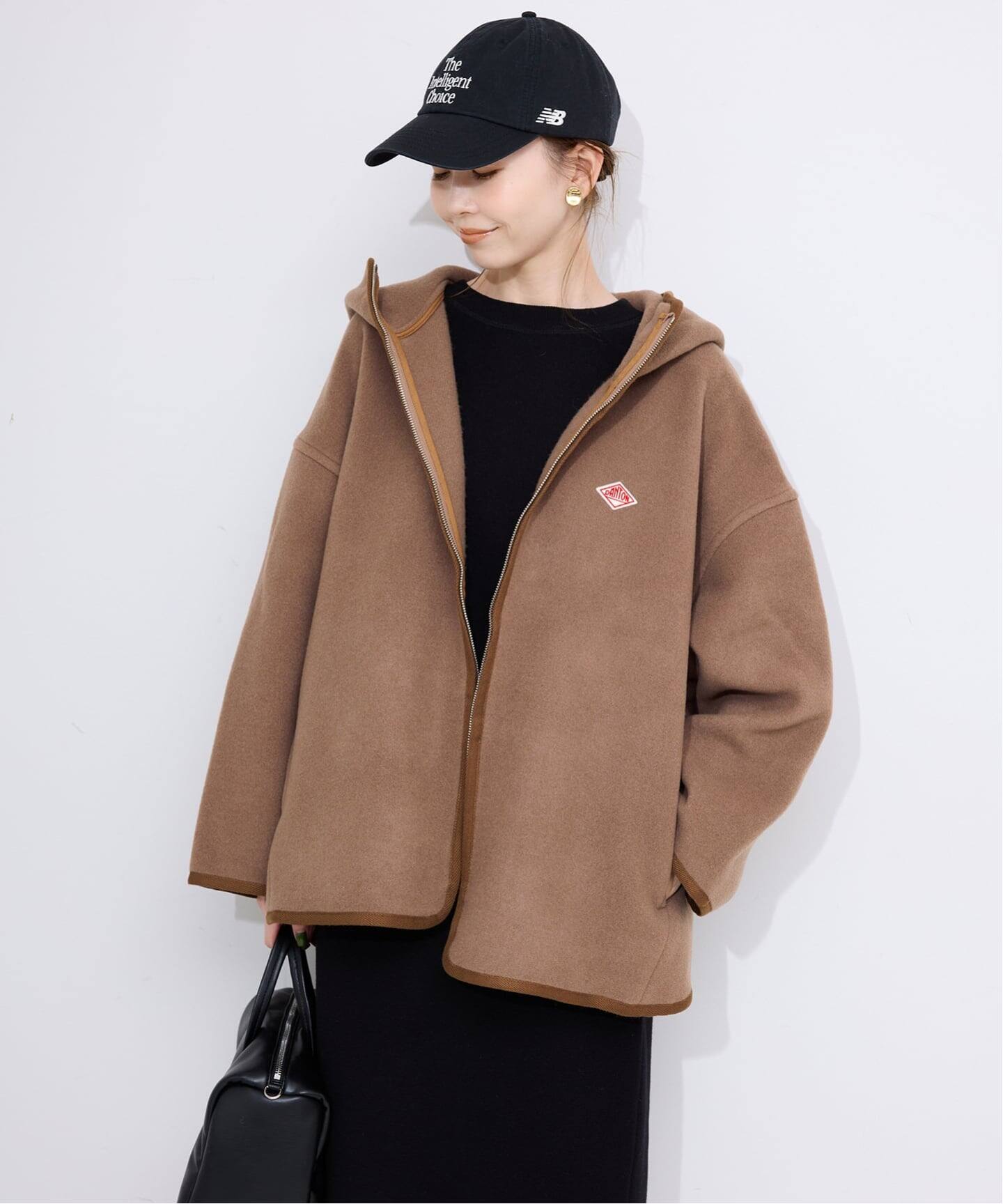 【Saruwa2♡プロフ読んでねです】 DANTON ベージュ DANTON/ダントン HOODED BLOUSON DT-A0711（ボア・フリース）｜SLOBE