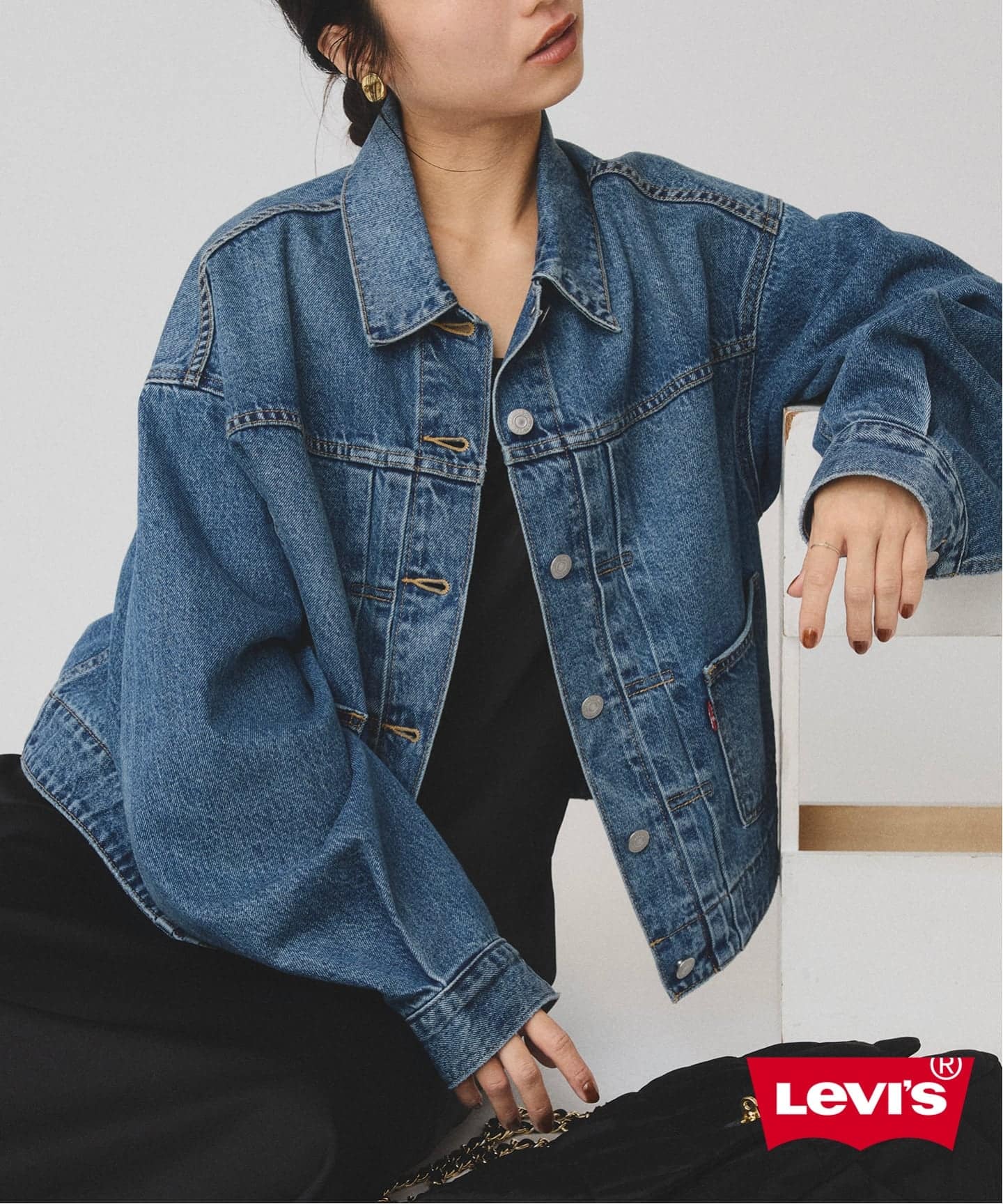 Levi's/リーバイス SLOBE別注 BALLOON SLEEVE TRACKER デニム