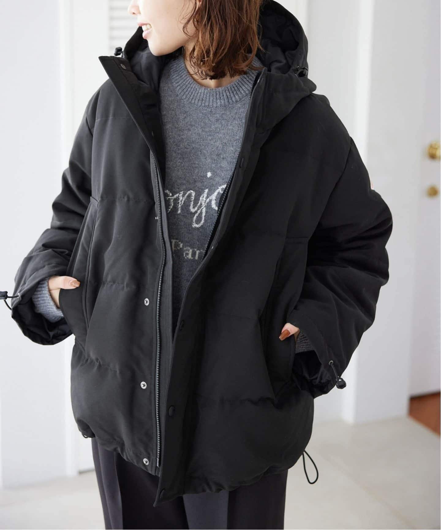 【送料無料】DANTONダントンのナイロンジャケット　38サイズ　黒　ブラック 中古・古着通販】DANTON (ダントン) ナイロンジャケット