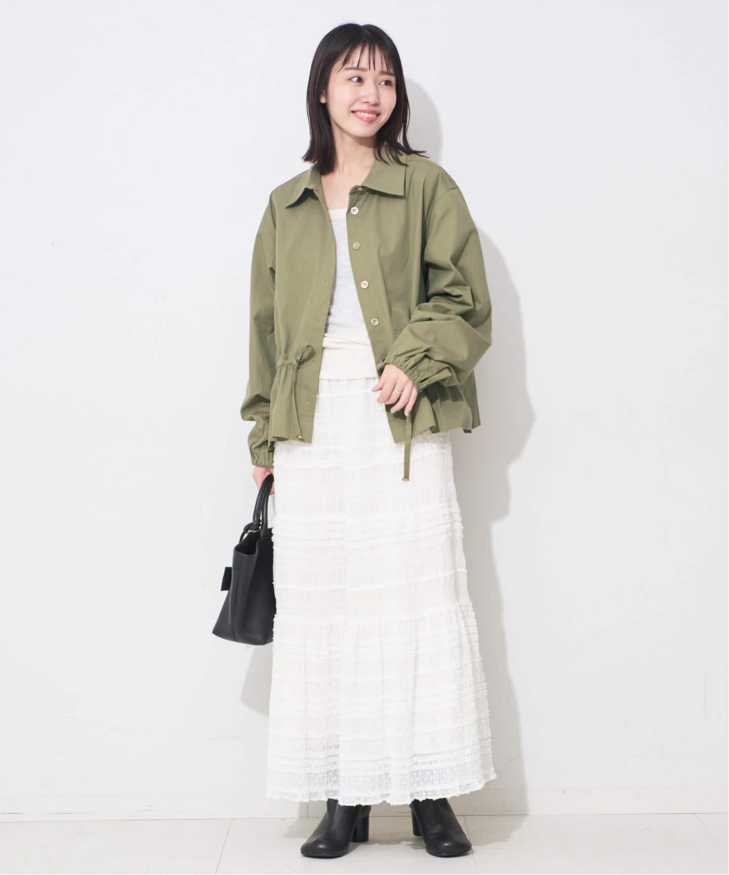 新品タグ付き【OneTeaSpoon/ワンティースプーン】 シャツジャケット ONE TEASPOON/ワンティースプーン シャツジャケット TIE WAIST