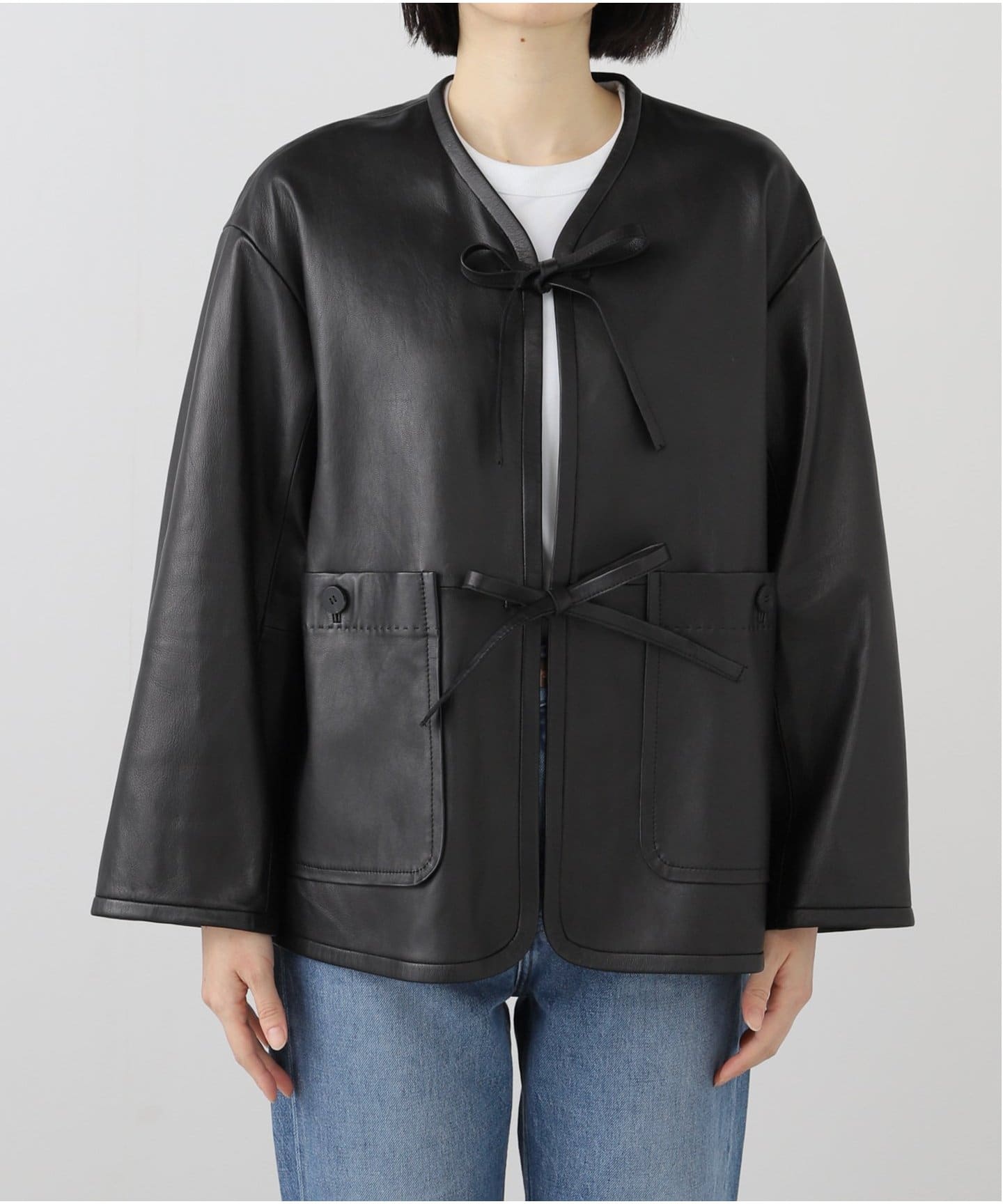 IENA LA BOUCLE レザーストリングブルゾン（その他ブルゾン