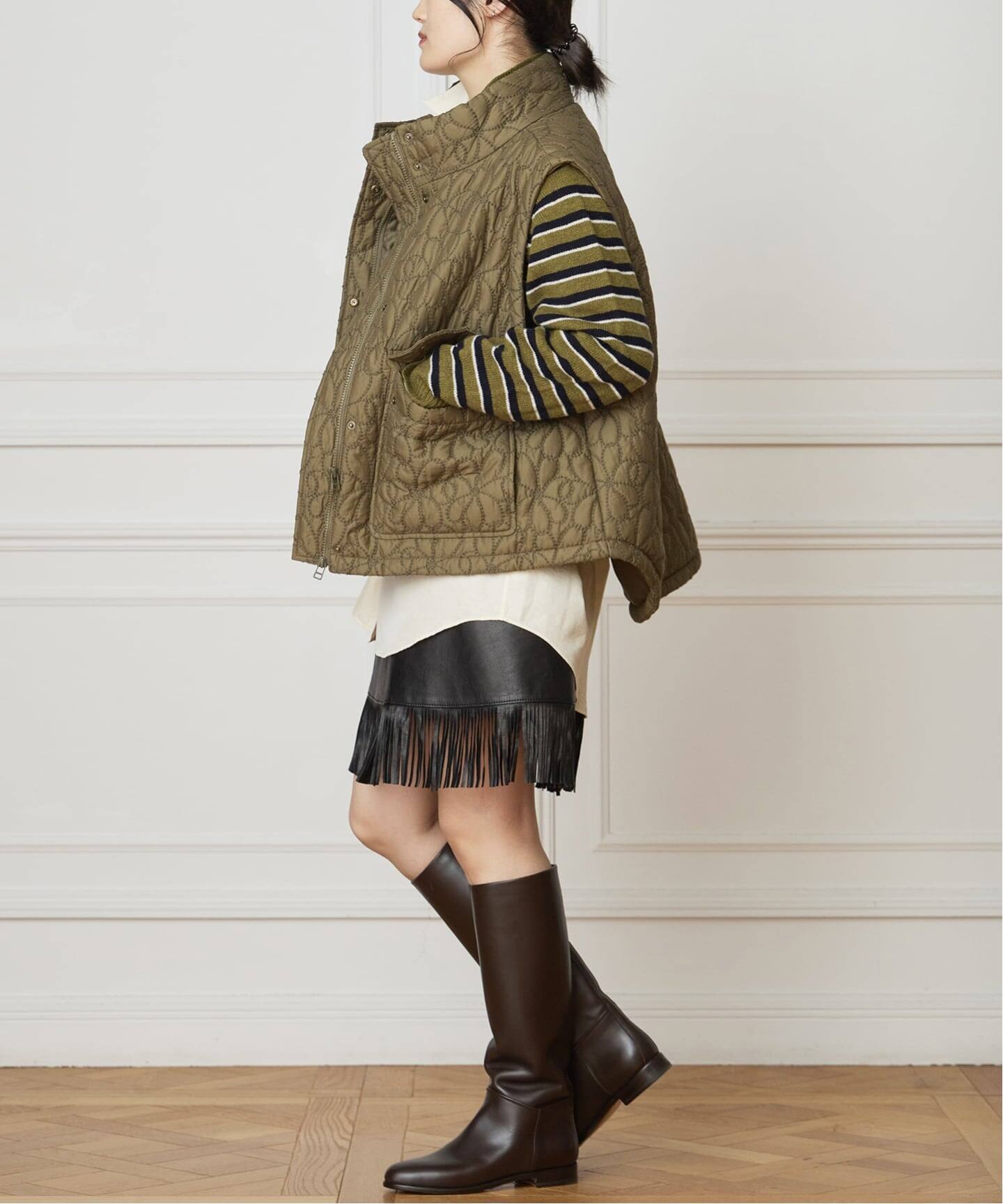 IENA LA BOUCLE フラワーキルティングパテッドベスト（ベスト）｜IENA