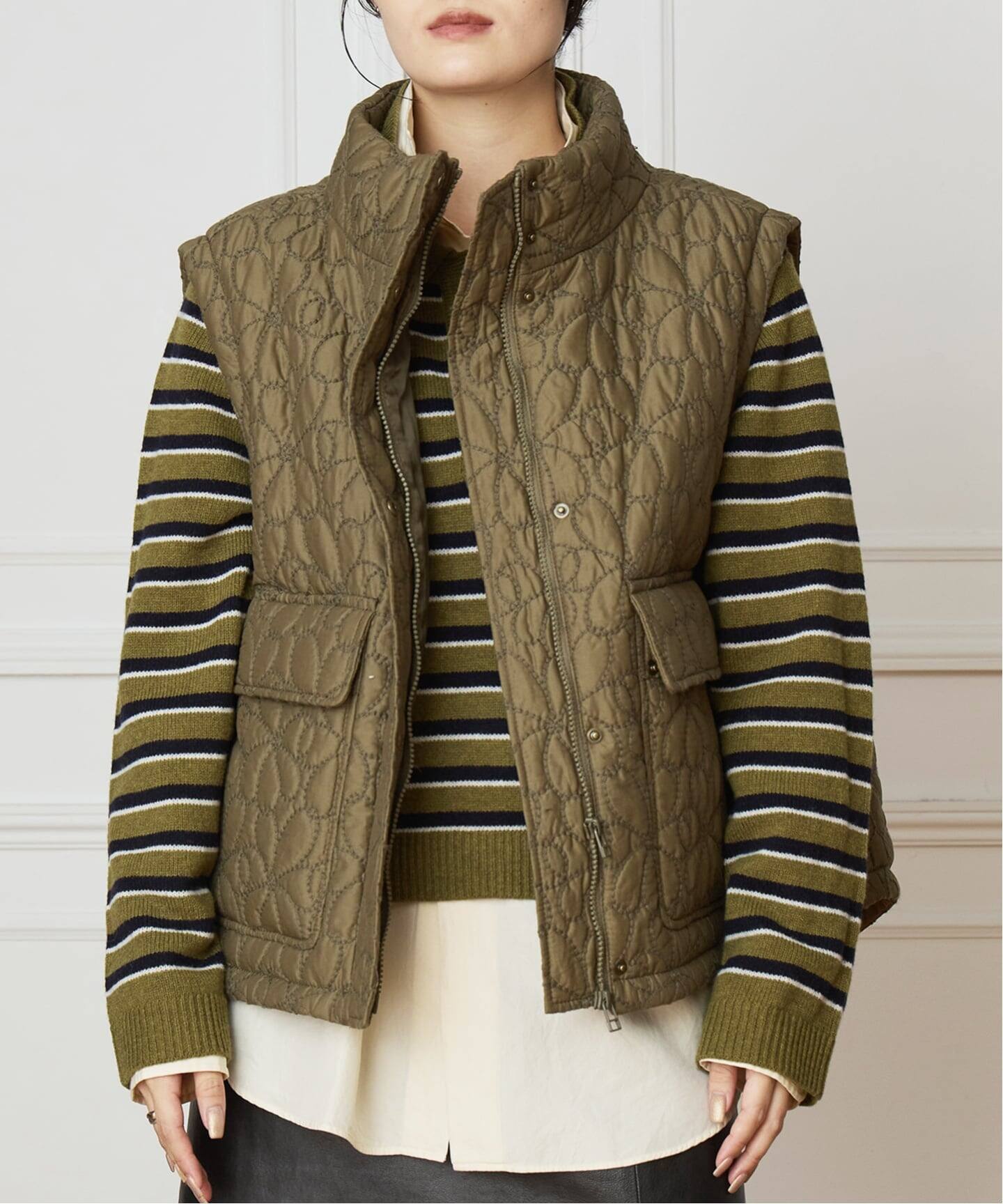 【新品タグ付き】IENA LA BOUCLE PALLADIO ベスト IENA LA BOUCLE フラワーキルティングパテッドベスト（ベスト）｜IENA