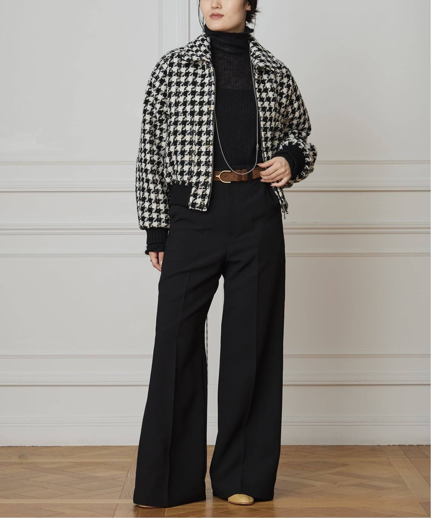 IENA LA BOUCLE リブ襟ZIP カットソーブルゾン　ブルゾン IENA LA BOUCLE リブ襟ZIP カットソーブルゾン ブルゾン｜IÉNA LA