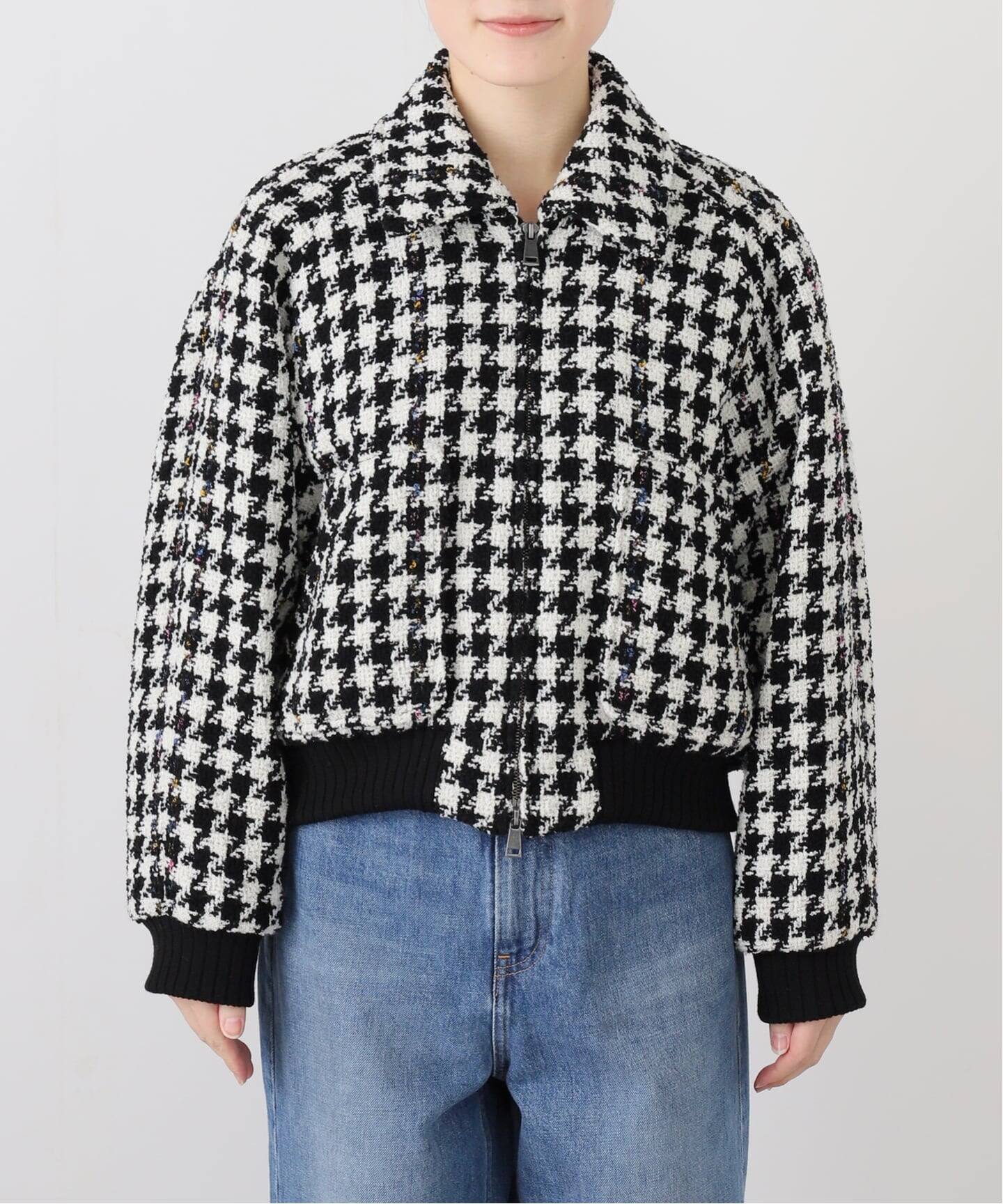 IENA LA BOUCLE ハウンドトゥースツィードブルゾン（その他ブルゾン