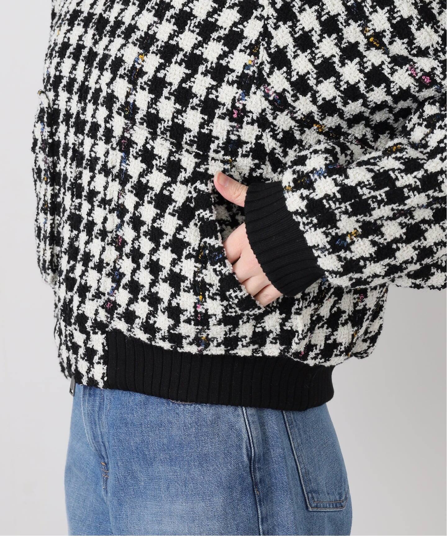 イエナ　ブルゾン IENA LA BOUCLE ハウンドトゥースツィードブルゾン（その他ブルゾン