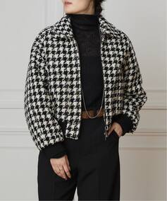 IENA LA BOUCLE ハウンドトゥースツィードブルゾンのコーディネート 