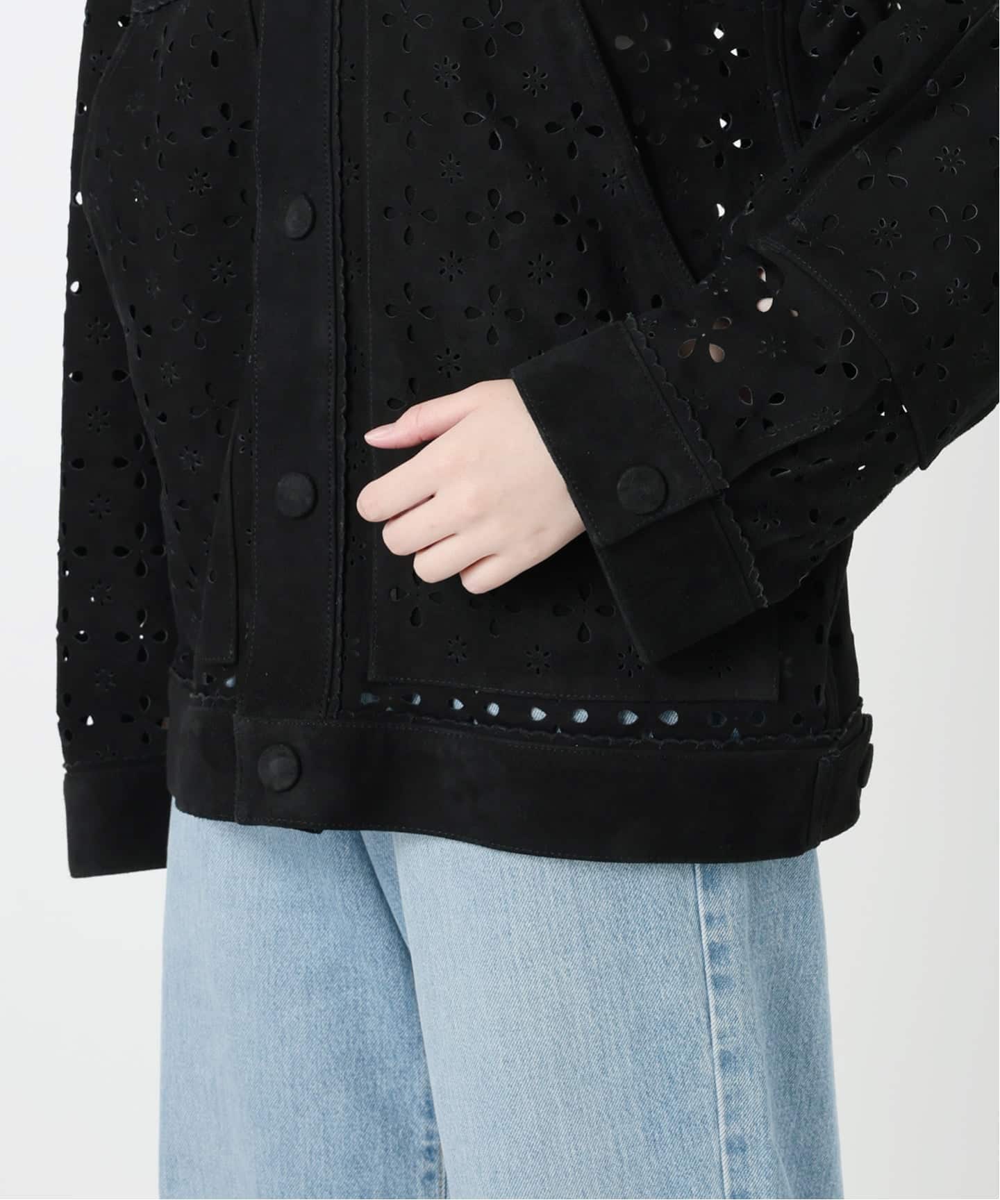 イエナ　ブーテッドブルゾン IENA LA BOUCLE Punching Suede Blouson（その他ブルゾン