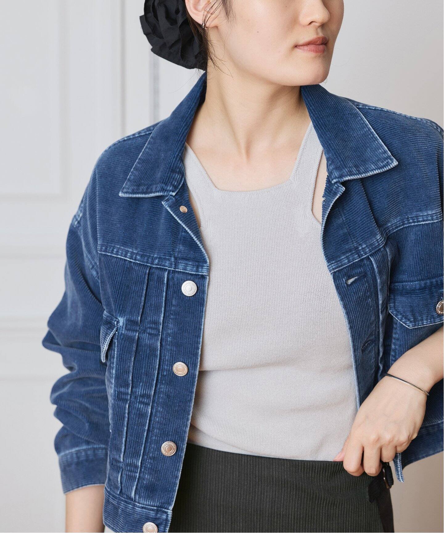 IENA LA BOUCLE インディゴコーデュロイブルゾン（その他ブルゾン
