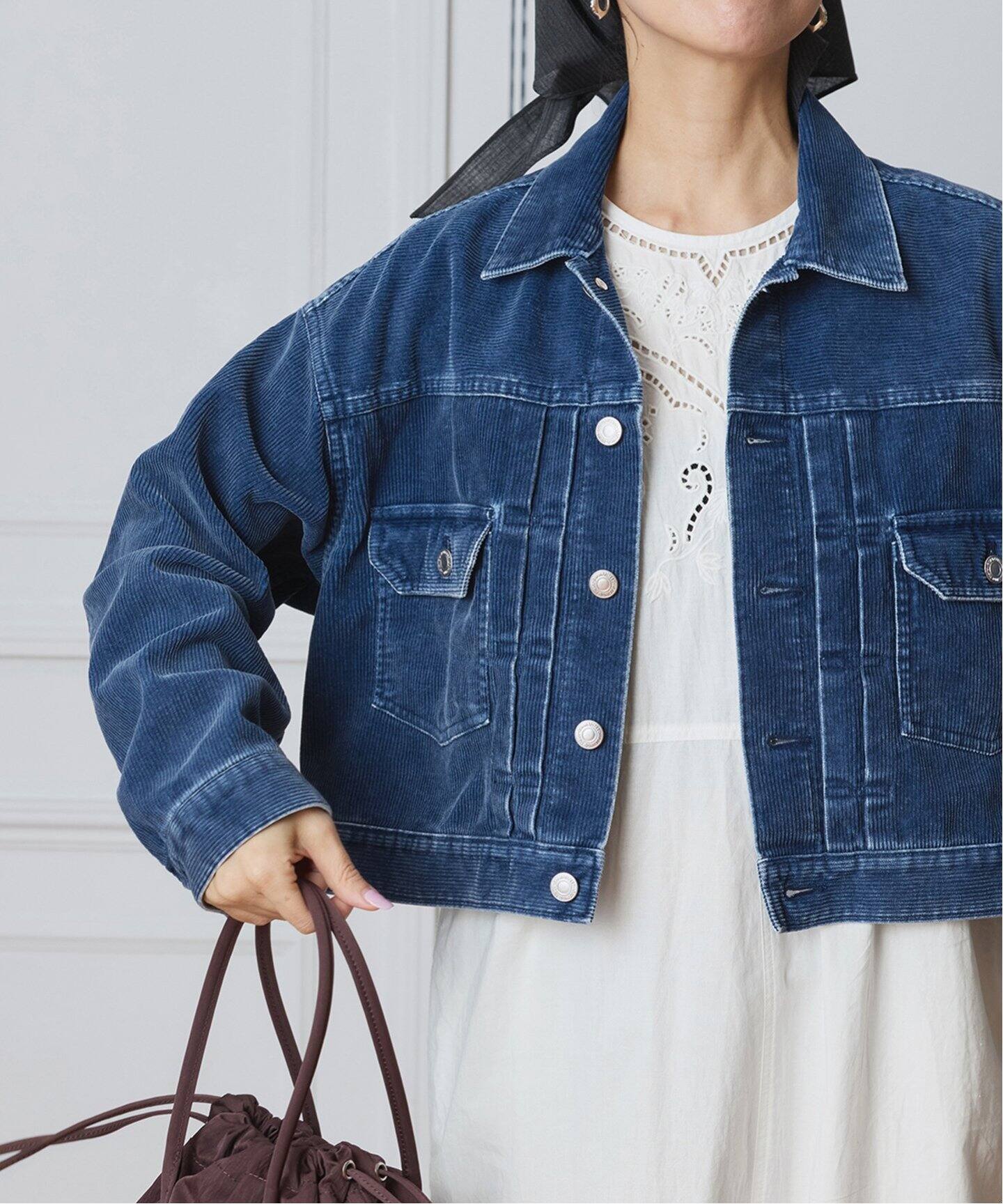 IENA LA BOUCLE インディゴコーデュロイブルゾン（その他ブルゾン