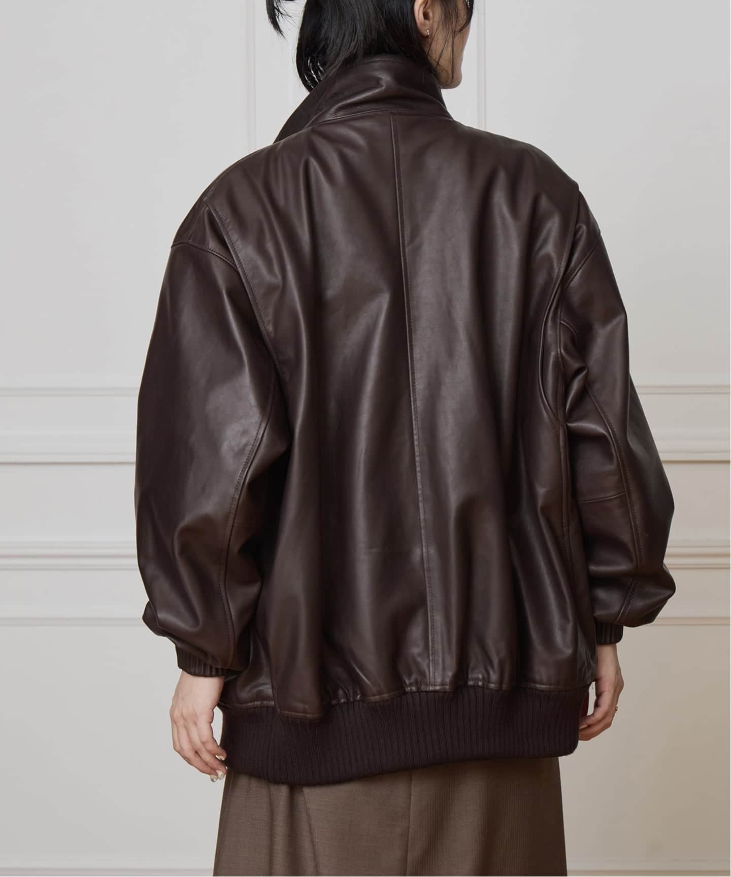 IENA LA BOUCLE SHEEPレザージャケット　新品未使用 IENA LA BOUCLE SHEEPレザージャケット（ノーカラージャケット