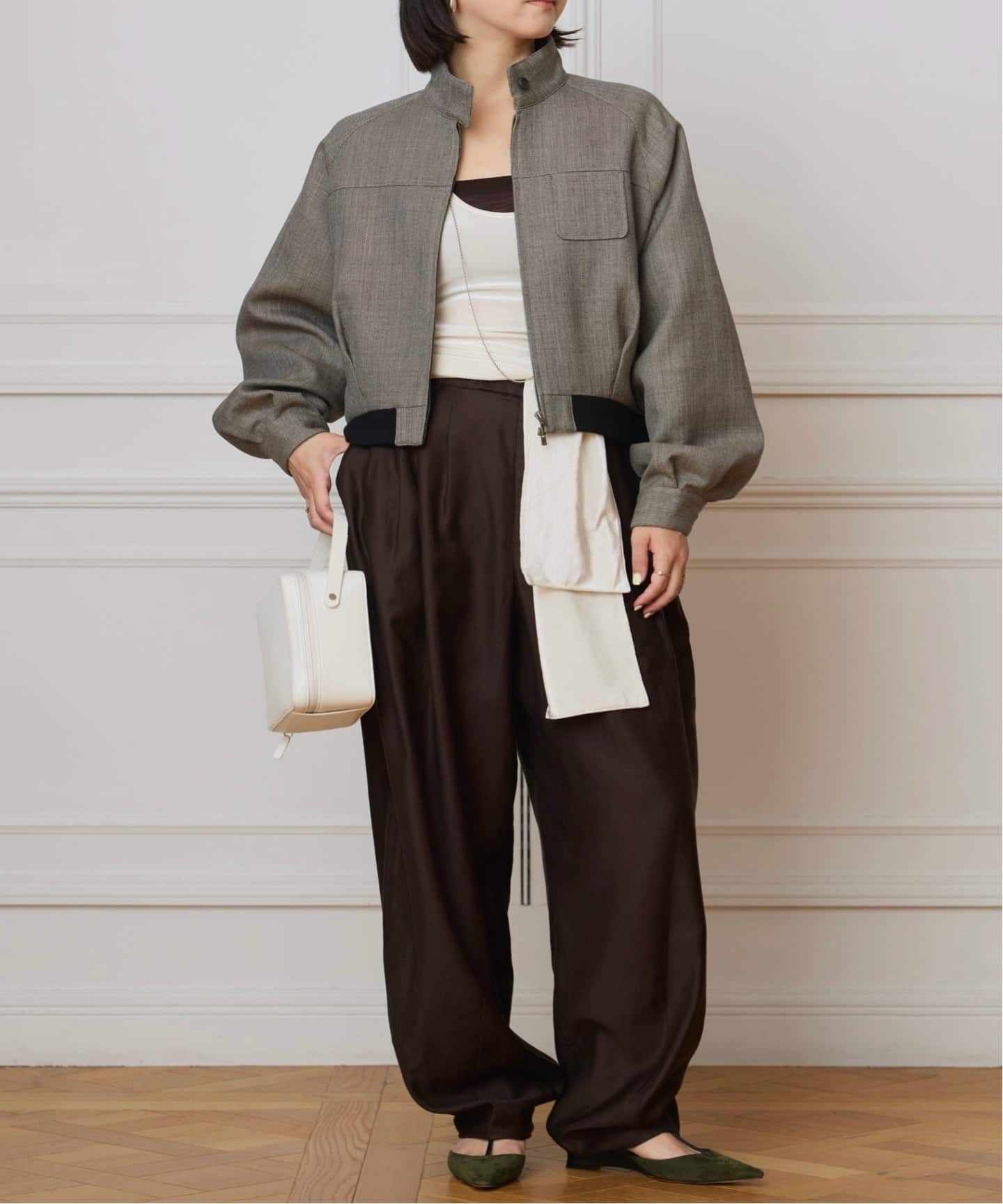 希少 イエナIENA カラーファーミリタリーブルゾン ジップアップ 36 カーキ IENA イエナ ミリタリークロップドブルゾン - メルカリ