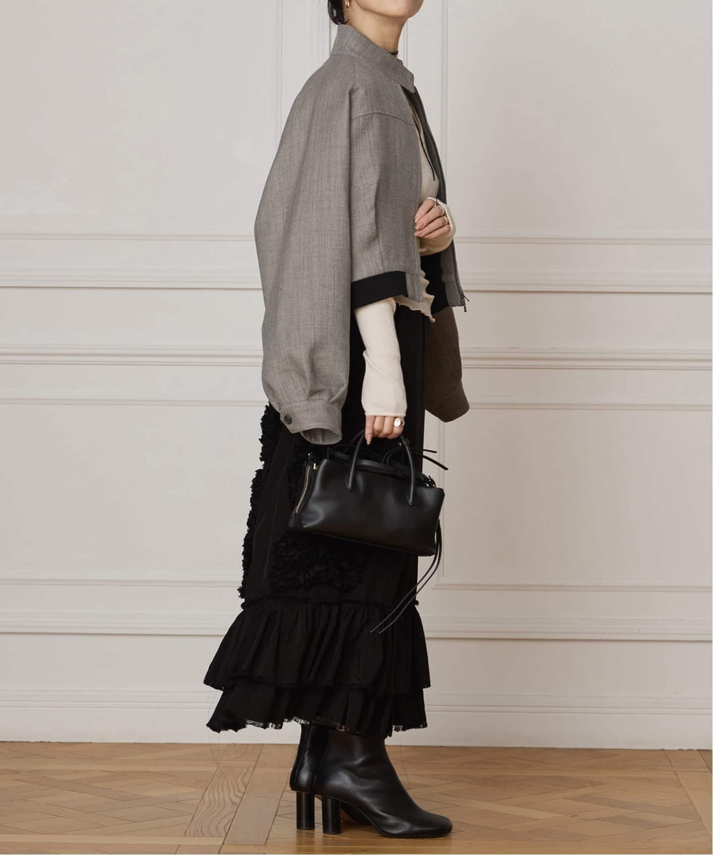 シャークスキンクロップトブルゾン（その他ブルゾン／アウター