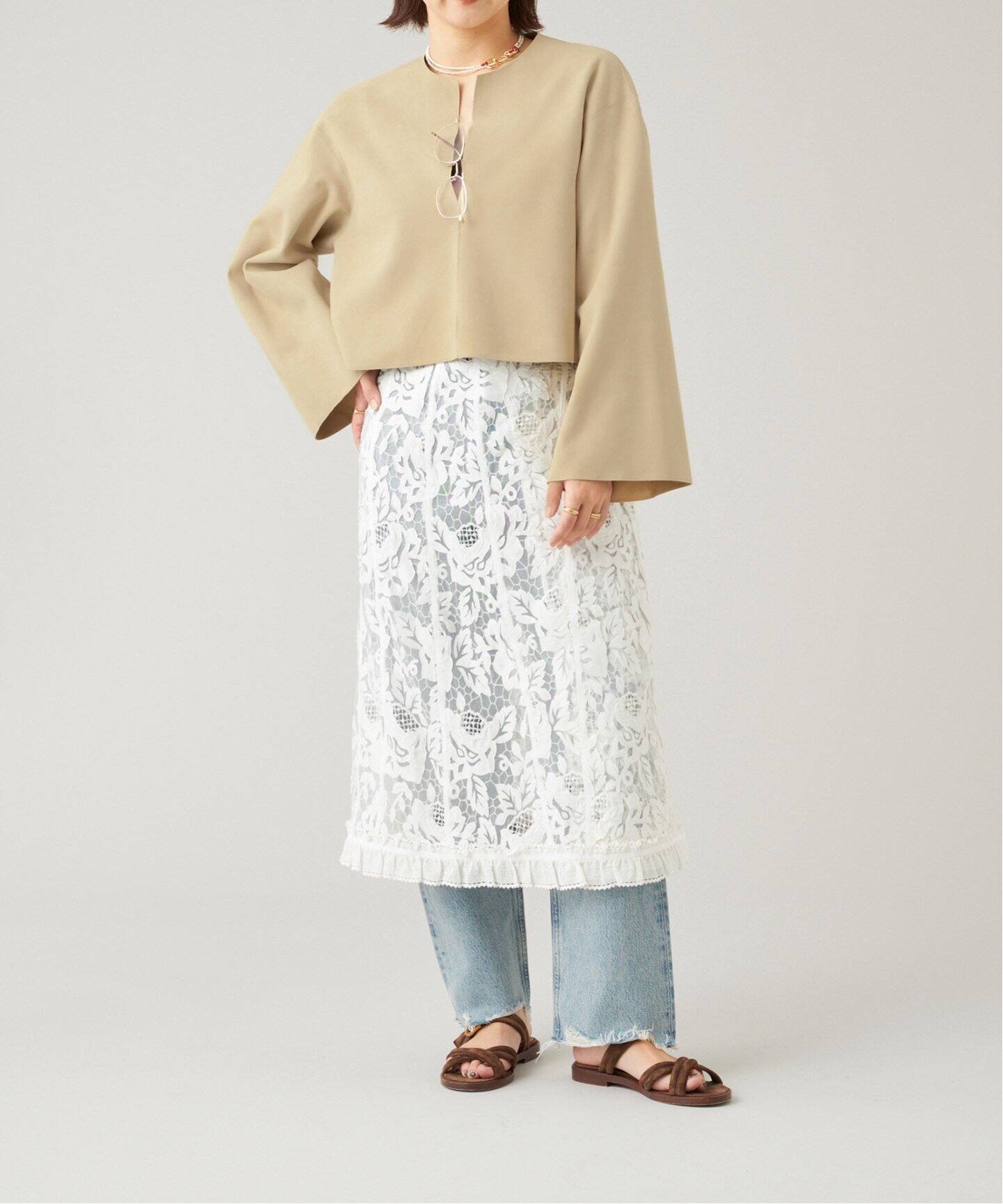 IENA イエナ Jena IENA long maxi length plain 38 khaki FT36 Used