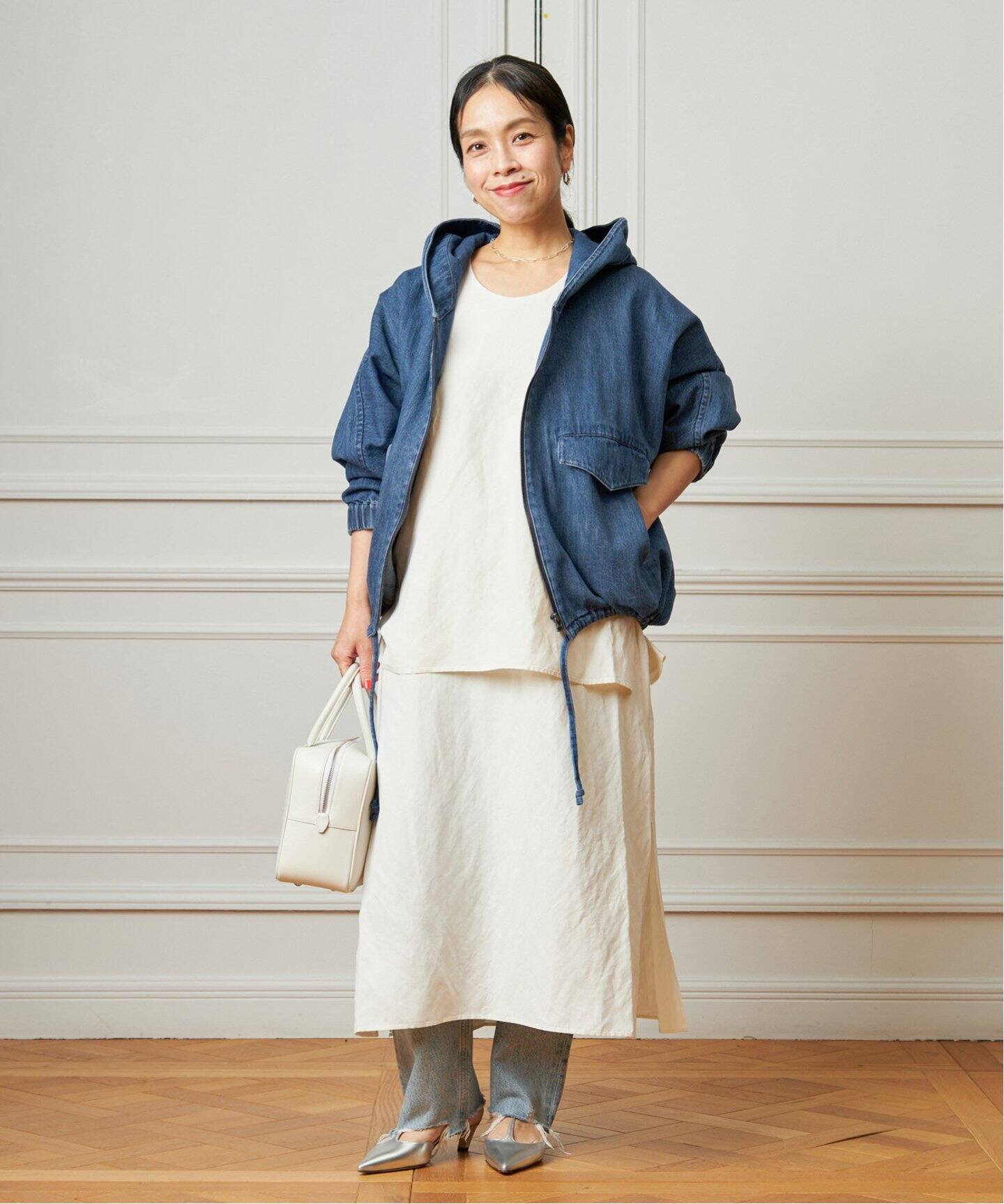 追加》VACHEMENT/ヴァシュモン 9ozSOFT DENIM フードブルゾン VK-07B 