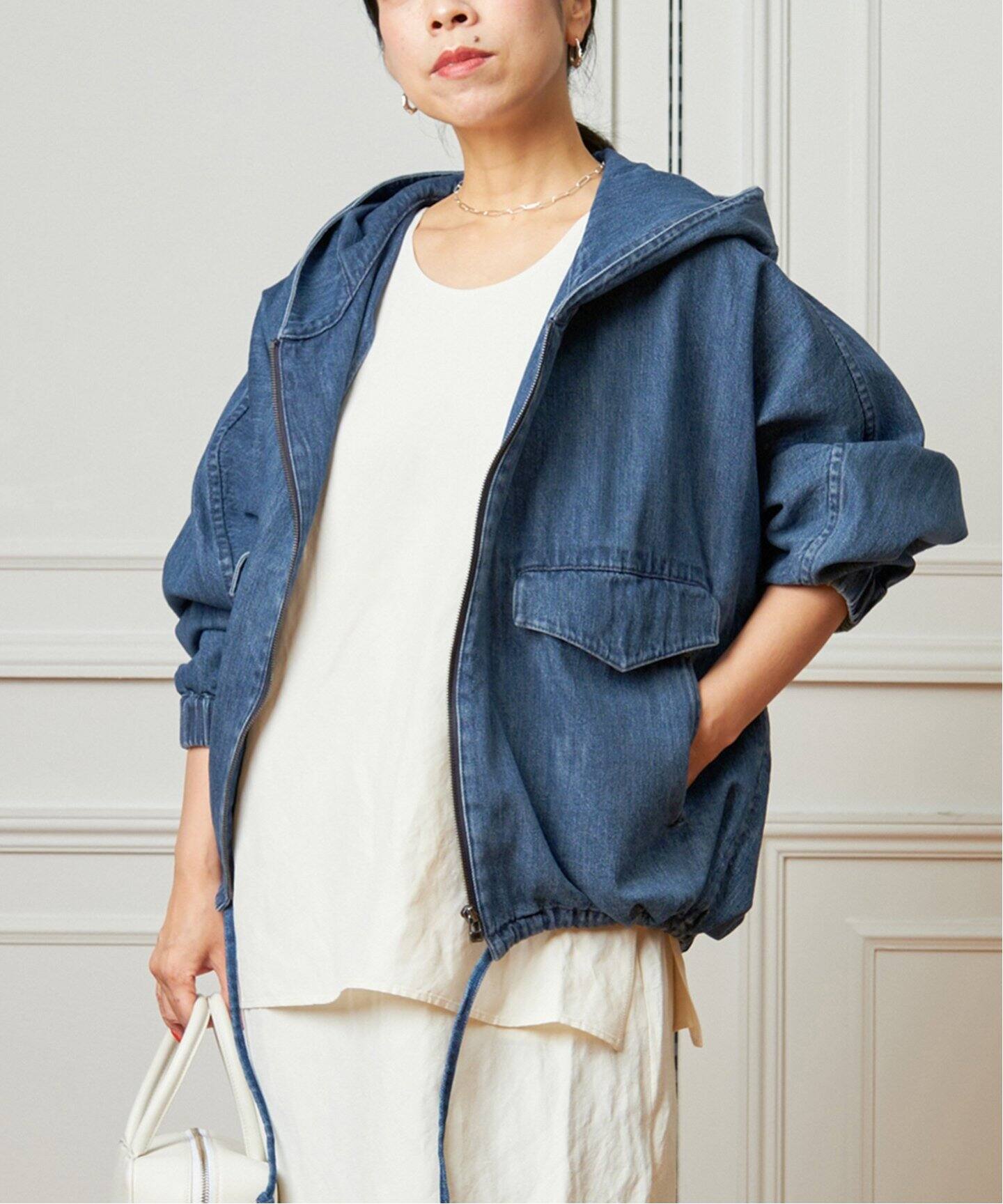 追加》VACHEMENT/ヴァシュモン 9ozSOFT DENIM フードブルゾン VK-07B 