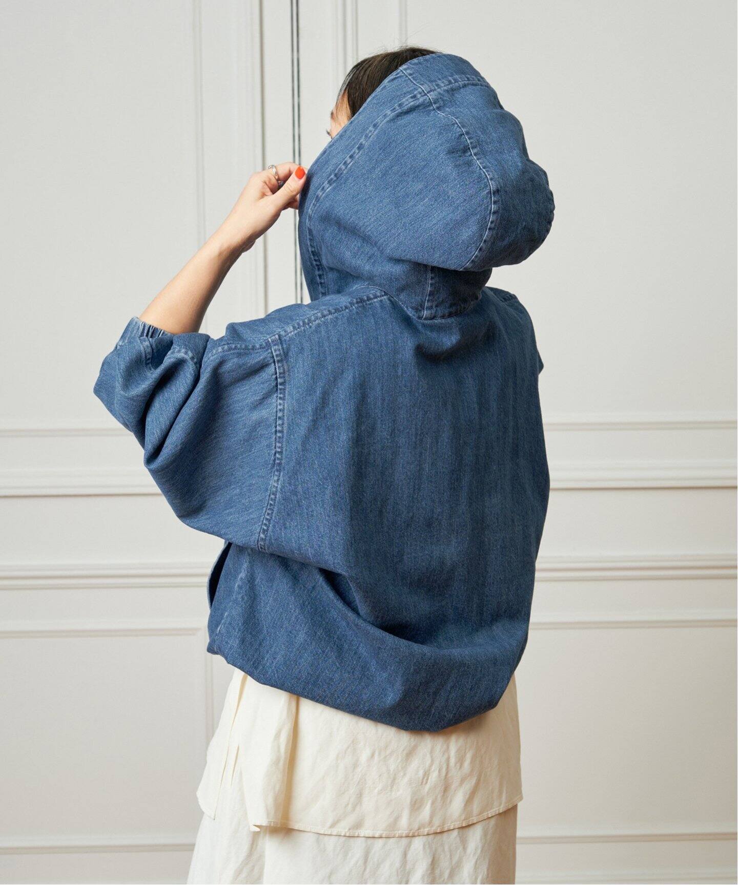 追加》VACHEMENT/ヴァシュモン 9ozSOFT DENIM フードブルゾン VK-07B 