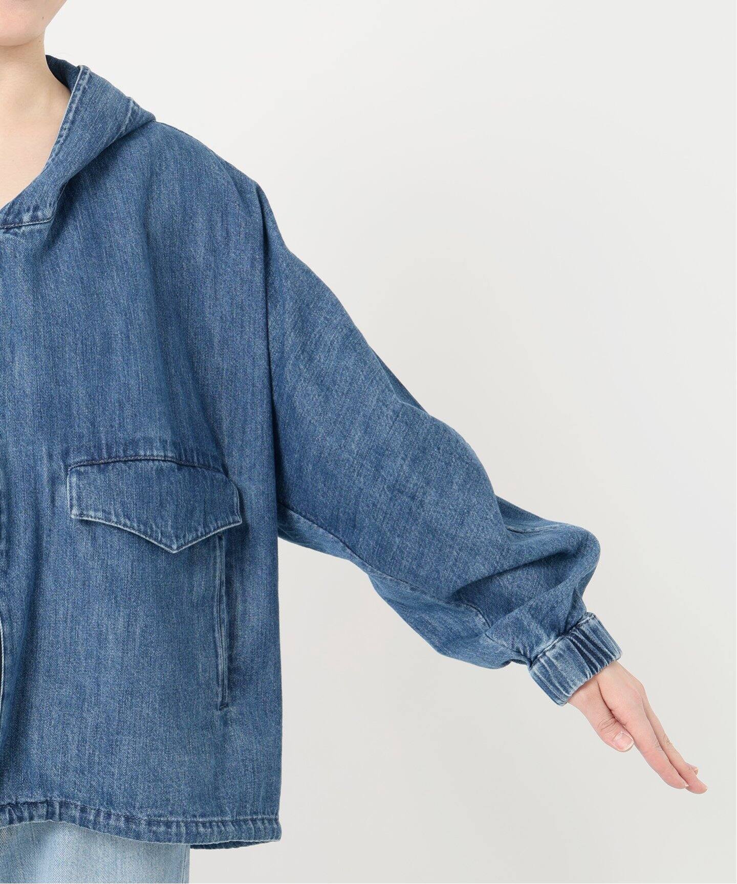 追加》VACHEMENT/ヴァシュモン 9ozSOFT DENIM フードブルゾン VK-07B 