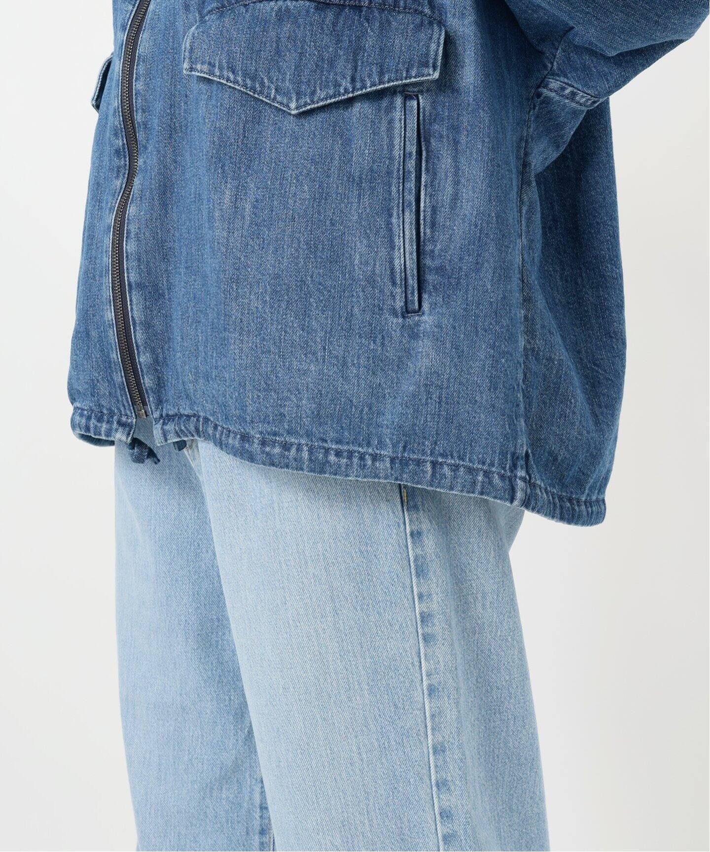 追加》VACHEMENT/ヴァシュモン 9ozSOFT DENIM フードブルゾン VK-07B 