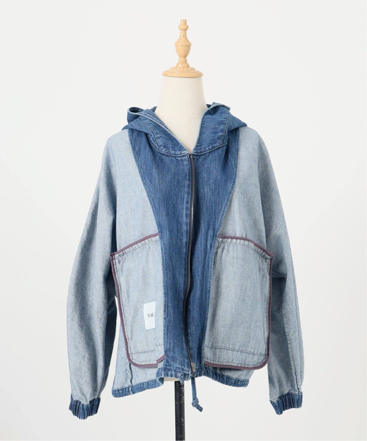 追加》VACHEMENT/ヴァシュモン 9ozSOFT DENIM フードブルゾン VK-07B 