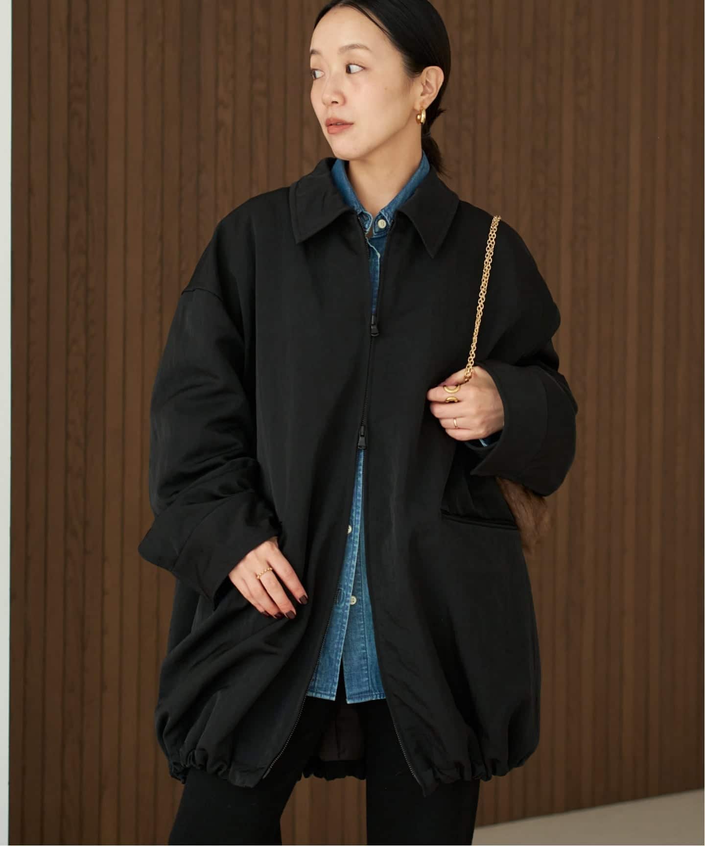 Plage テントブルゾン 38 黒 plage テントブルゾン ブラック 38