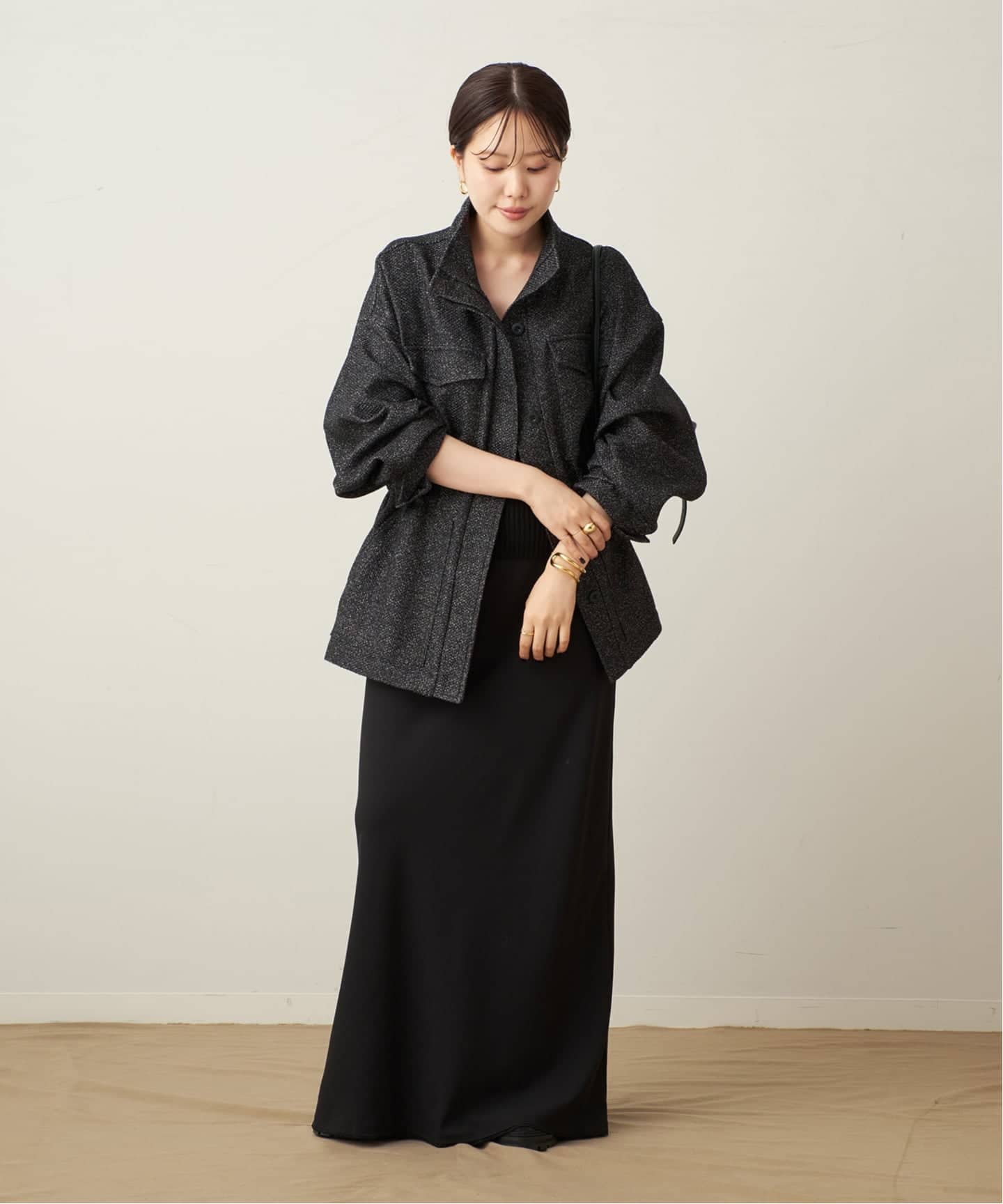 Tweed stand ブルゾン（その他ブルゾン／アウター）｜Plage