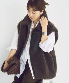 lesTendre boa ベストのコーディネートスナップ（MIZUKI）｜Plage 
