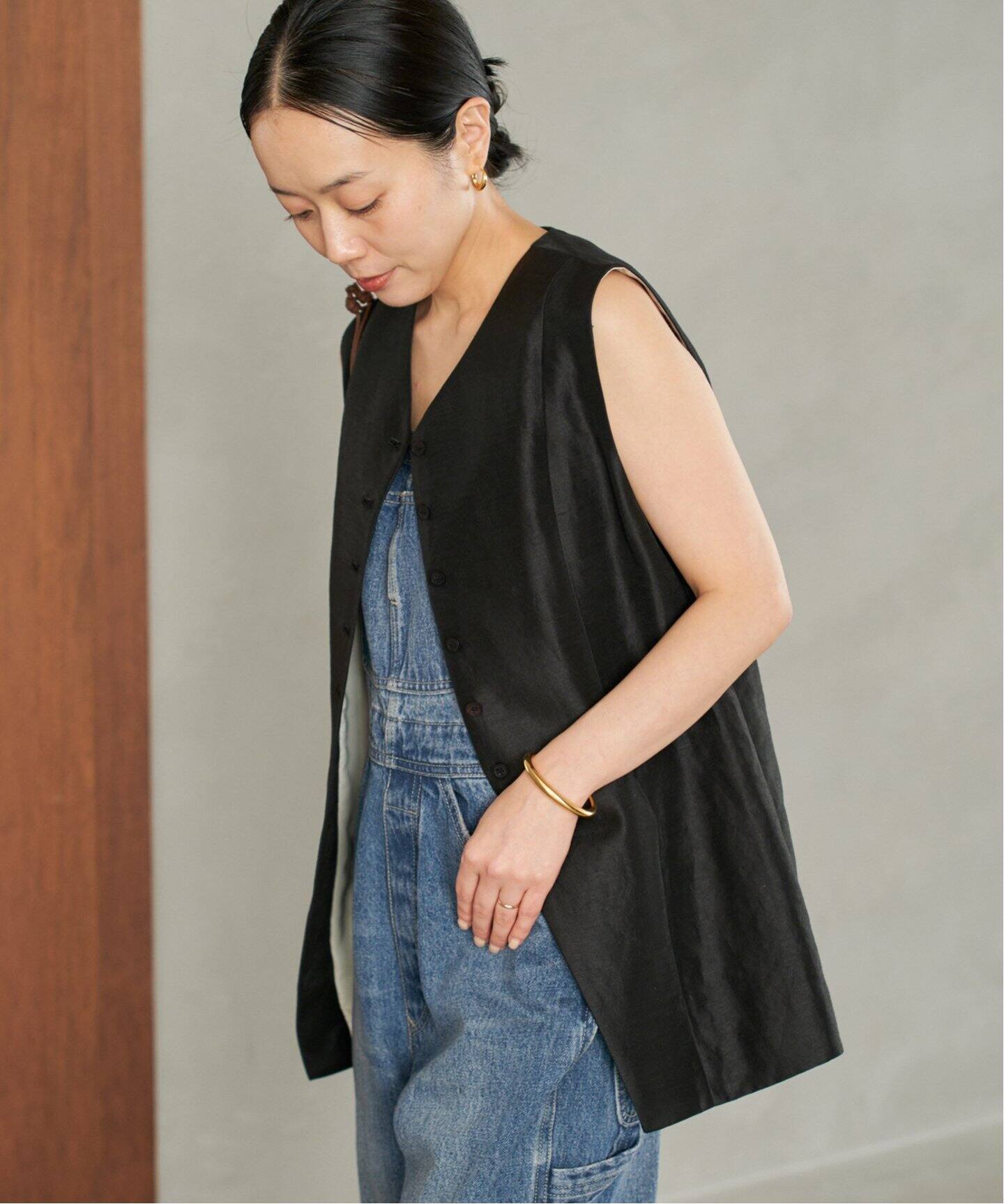 【新品】Plage Linen ベスト 新品】Plage Linen ベスト linen nuance ベスト（ベスト