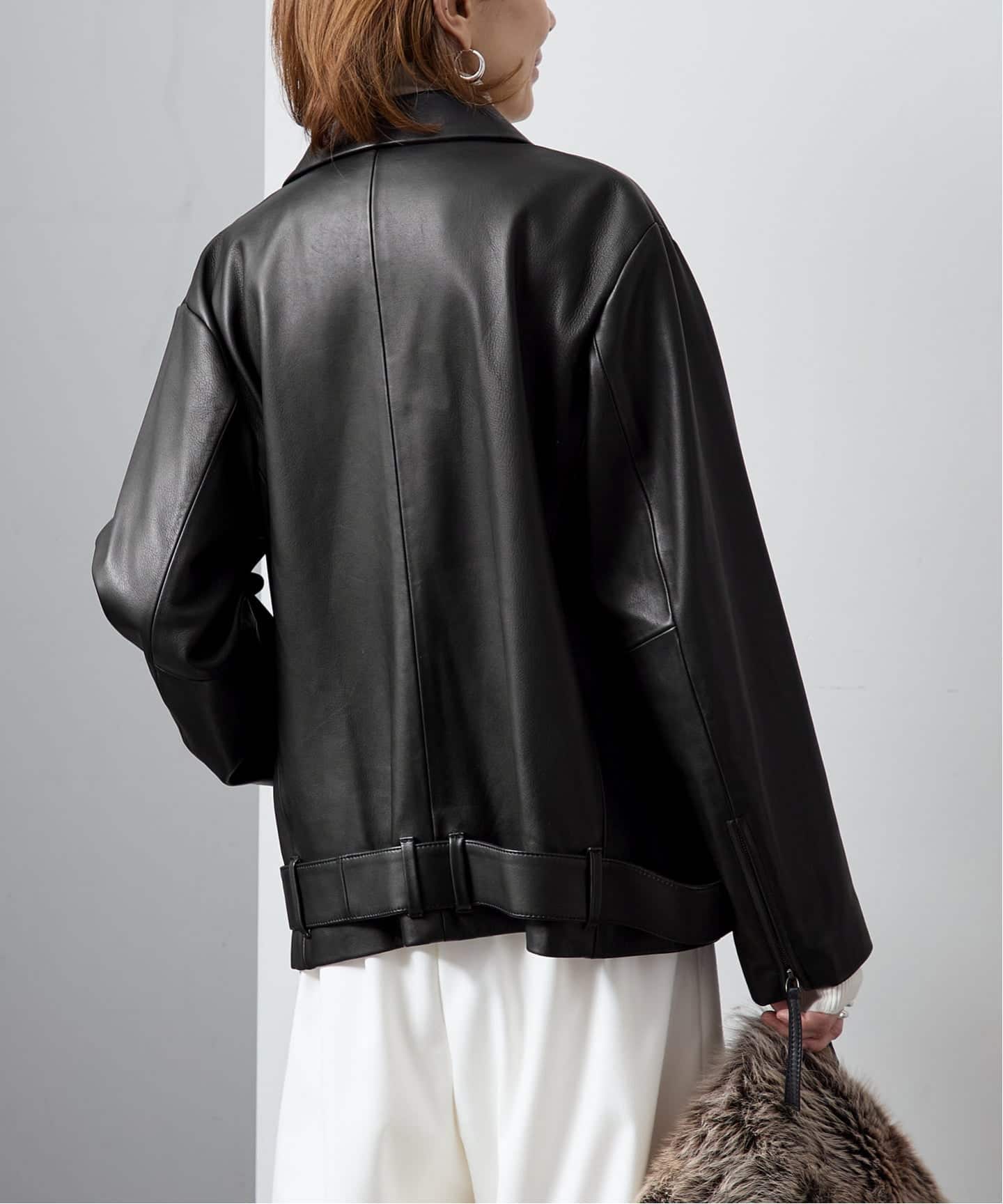 【超美品】ヴェルメイユパーイエナ　レザージャケット レザージップブルゾン（レザージャケット）｜VERMEIL par iena