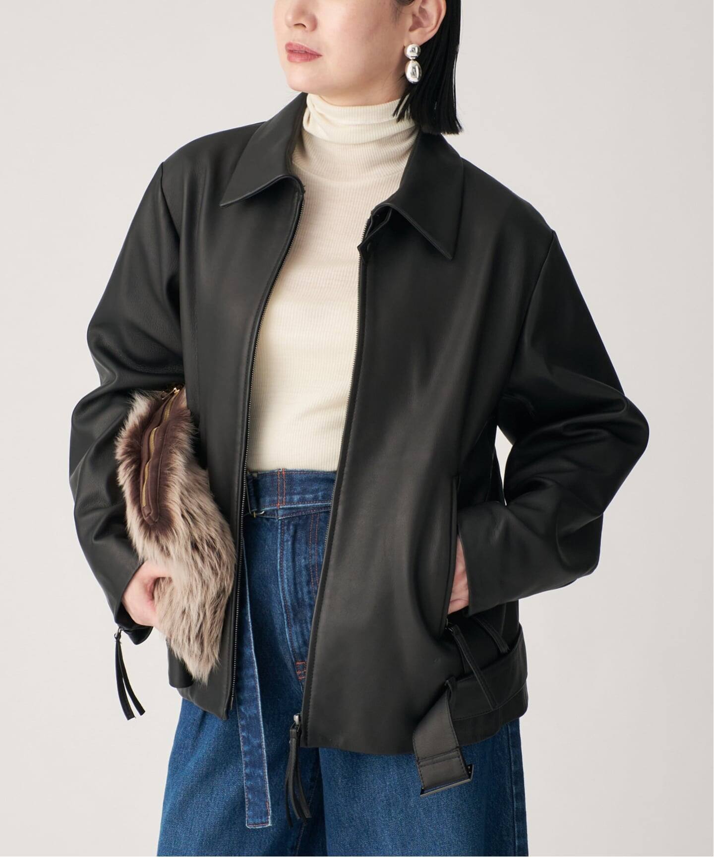 【超美品】ヴェルメイユパーイエナ　レザージャケット 分かる大人が次に欲しいレザー｜大人レディーに決まるレザーブルゾン