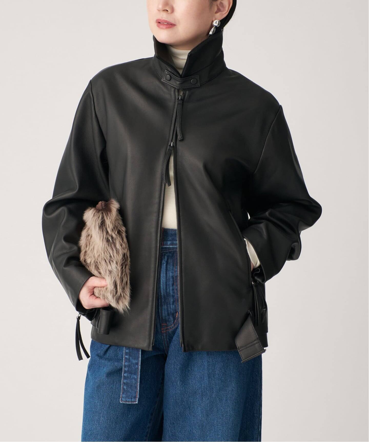 レザージップブルゾン（レザージャケット）｜VERMEIL par iena