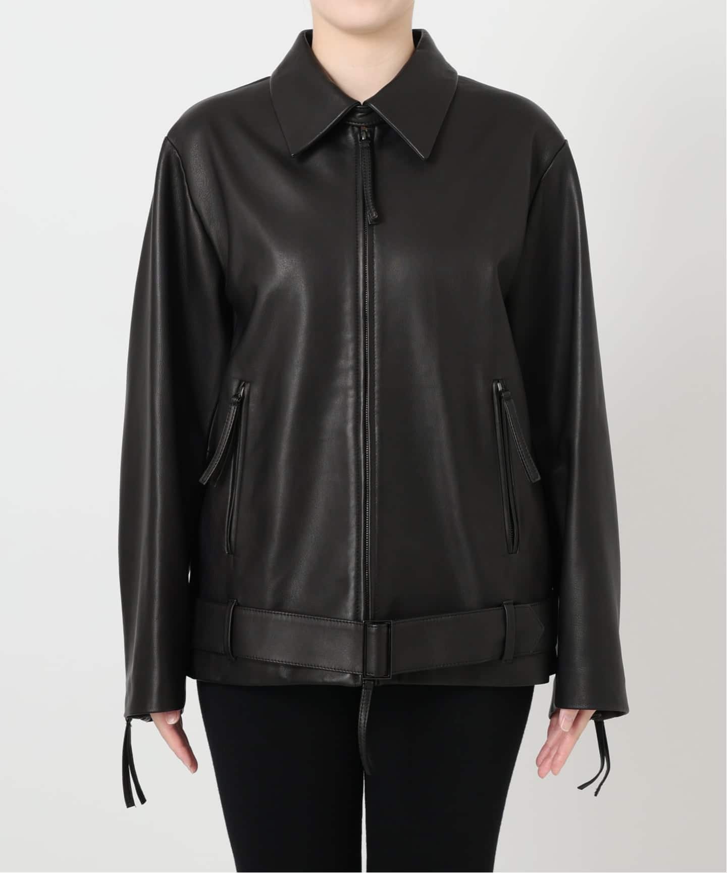 【超美品】ヴェルメイユパーイエナ　レザージャケット レザージップブルゾン（レザージャケット）｜VERMEIL par iena