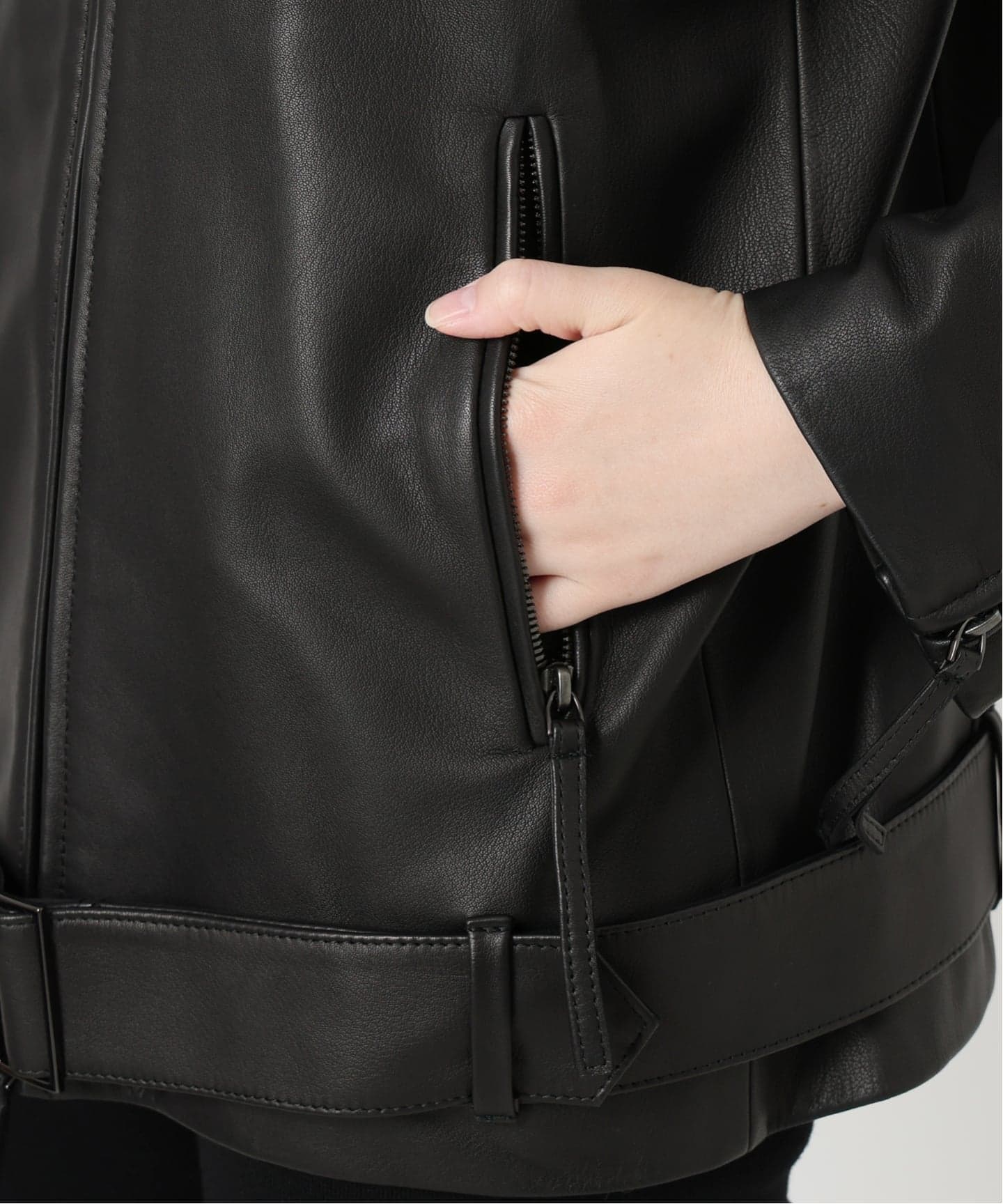 レザージップブルゾン（レザージャケット）｜VERMEIL par iena