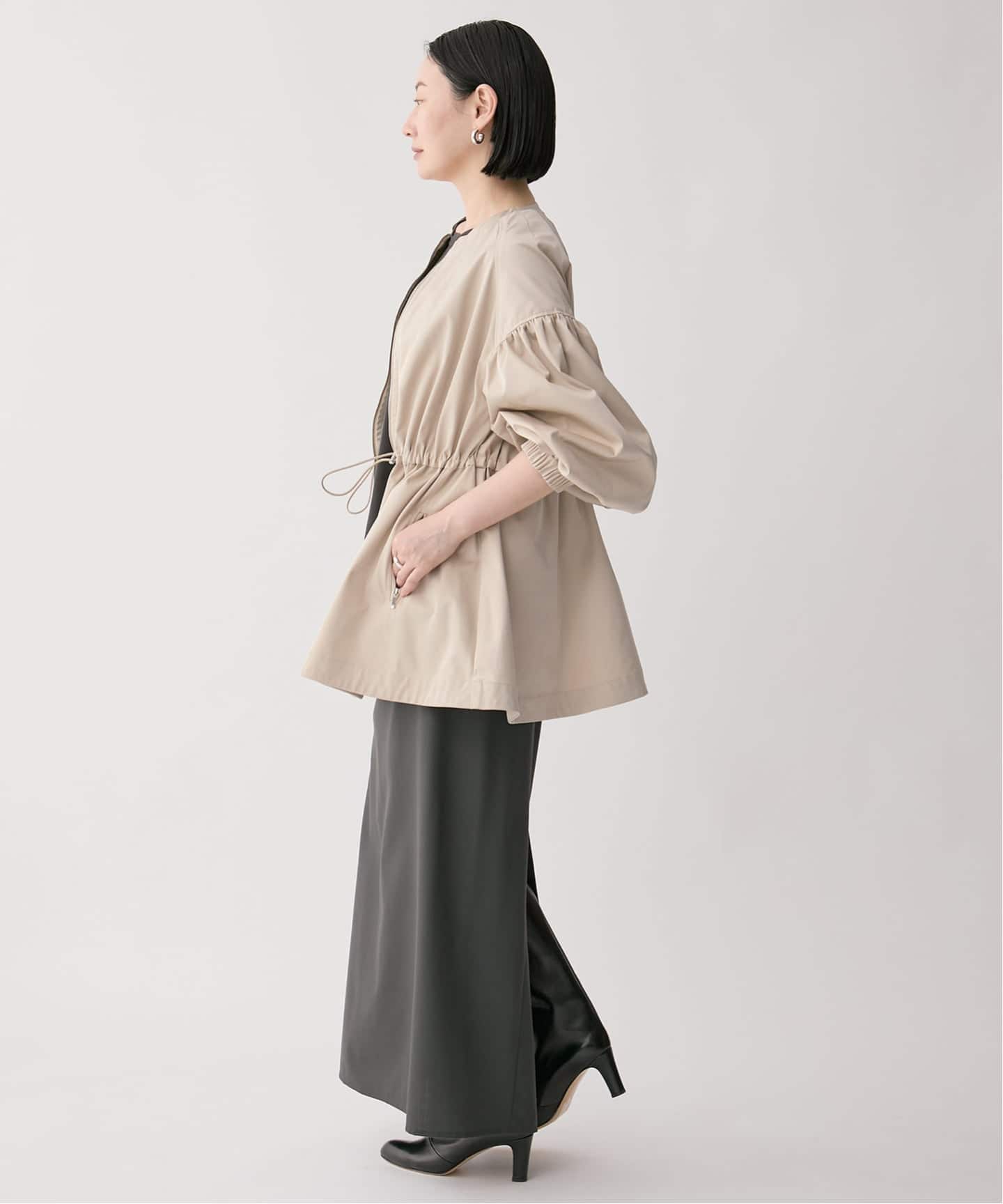 VERMEIL par iena ノーカラーギャザーZIPブルゾン ノーカラーギャザーZIPブルゾン（ブルゾン）｜VERMEIL par iena