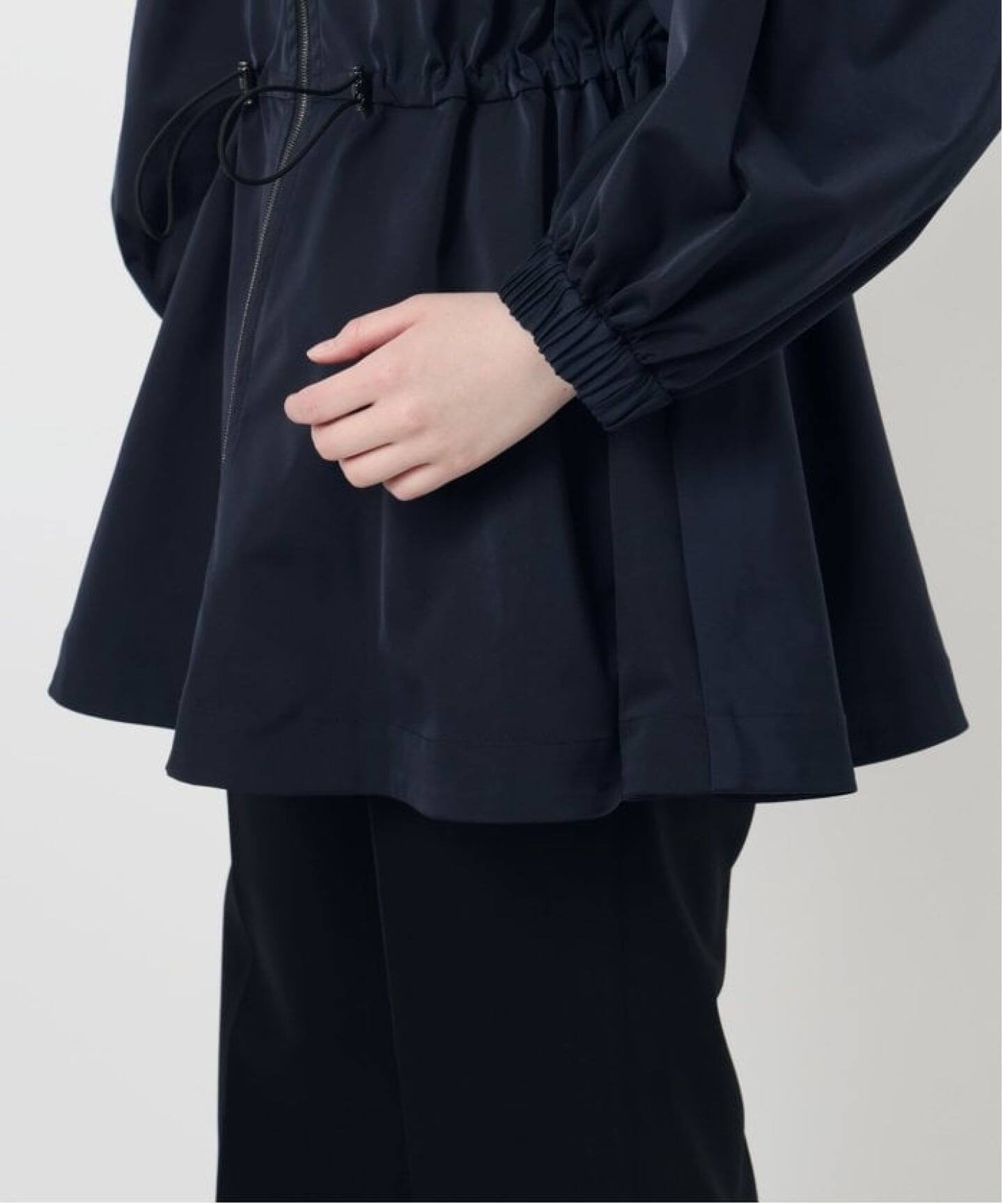 追加》ノーカラーギャザーZIPブルゾン（その他ブルゾン／アウター