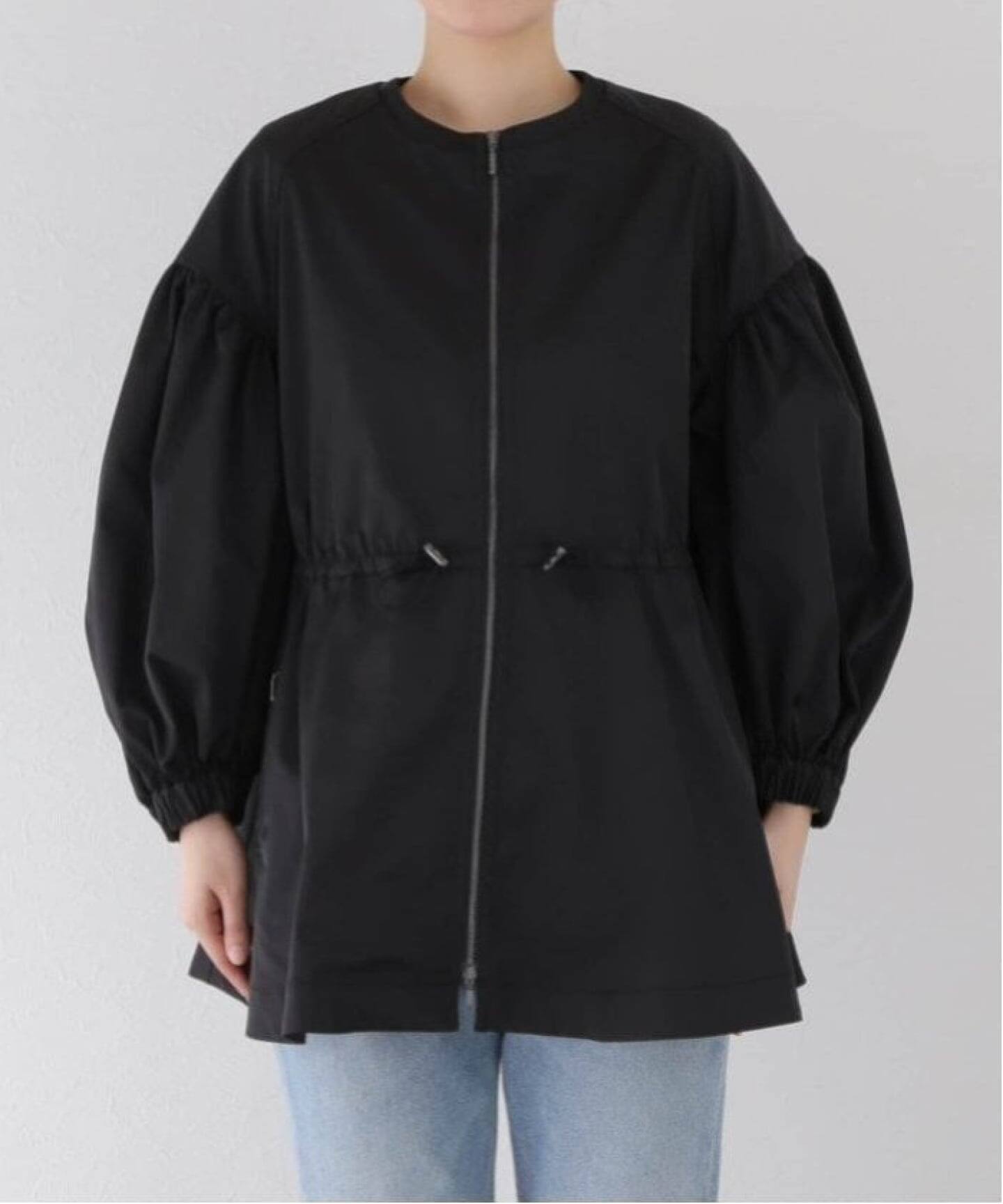 追加》ノーカラーギャザーZIPブルゾン（その他ブルゾン／アウター